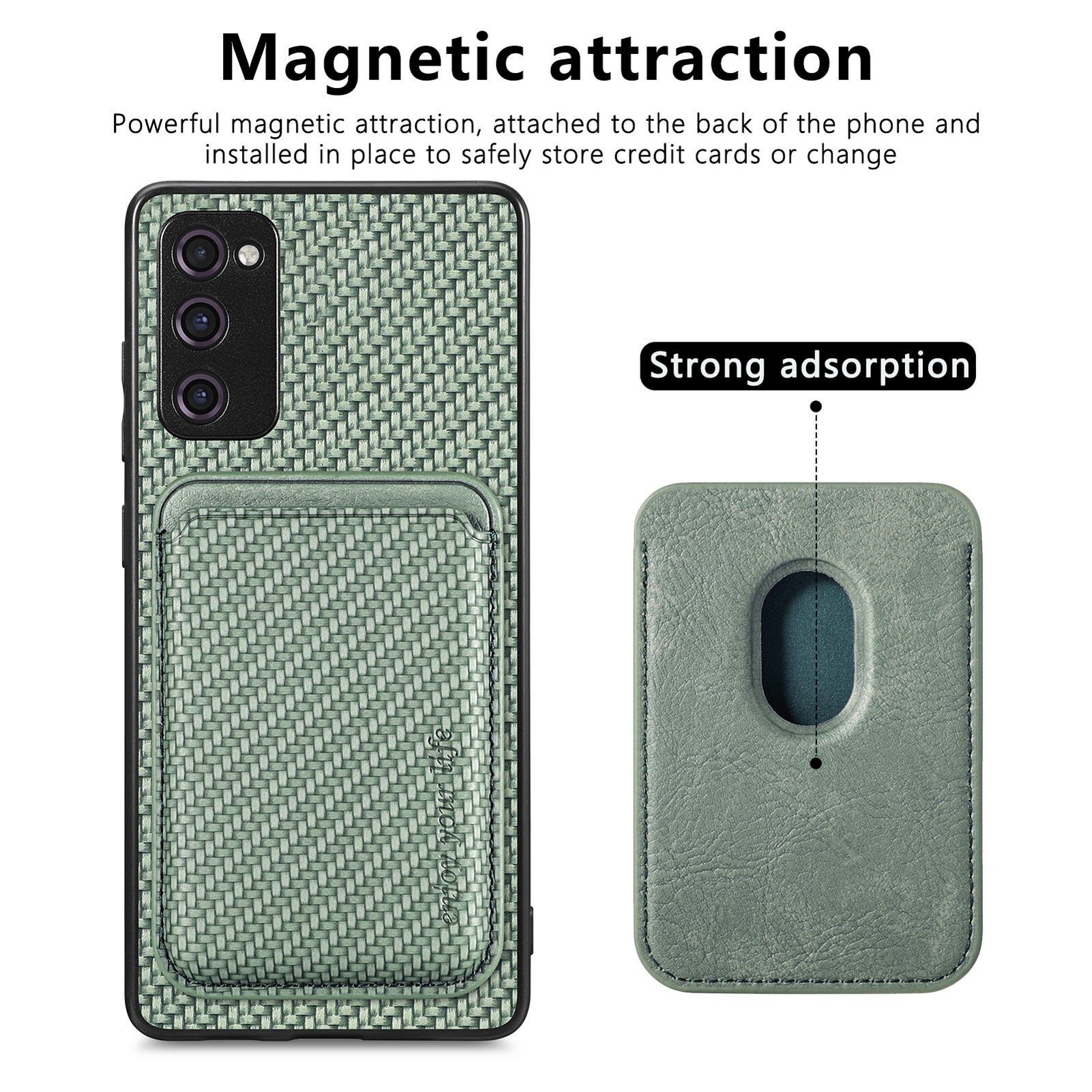 For Samsung Galaxy S20 FE 4G FE 5G S20 Lite S20 FE 2022 Carbon Fiber Texture Shell Detachable 2-in-1 Magnetic Card Holder Phone Case PU Leather TPU PC Protective Cover