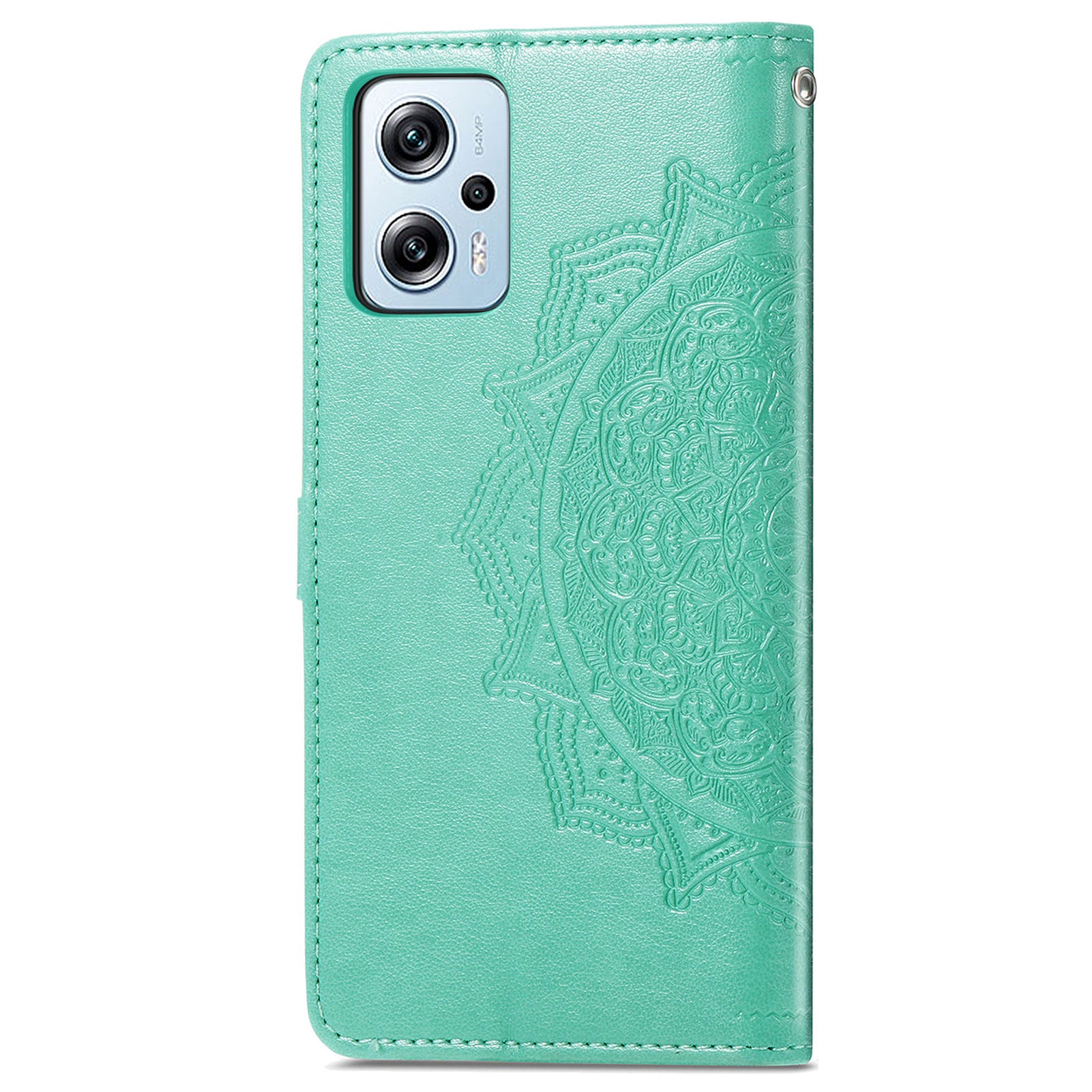 For Xiaomi Redmi Note 11T Pro 5G Note 11T Pro 5G Note 12T Pro 5G Poco X4 GT 5G Redmi K50i 5G PU Leather Phone Case Embossed Mandala Pattern Wallet Stand Magnetic Protective Cover with Strap