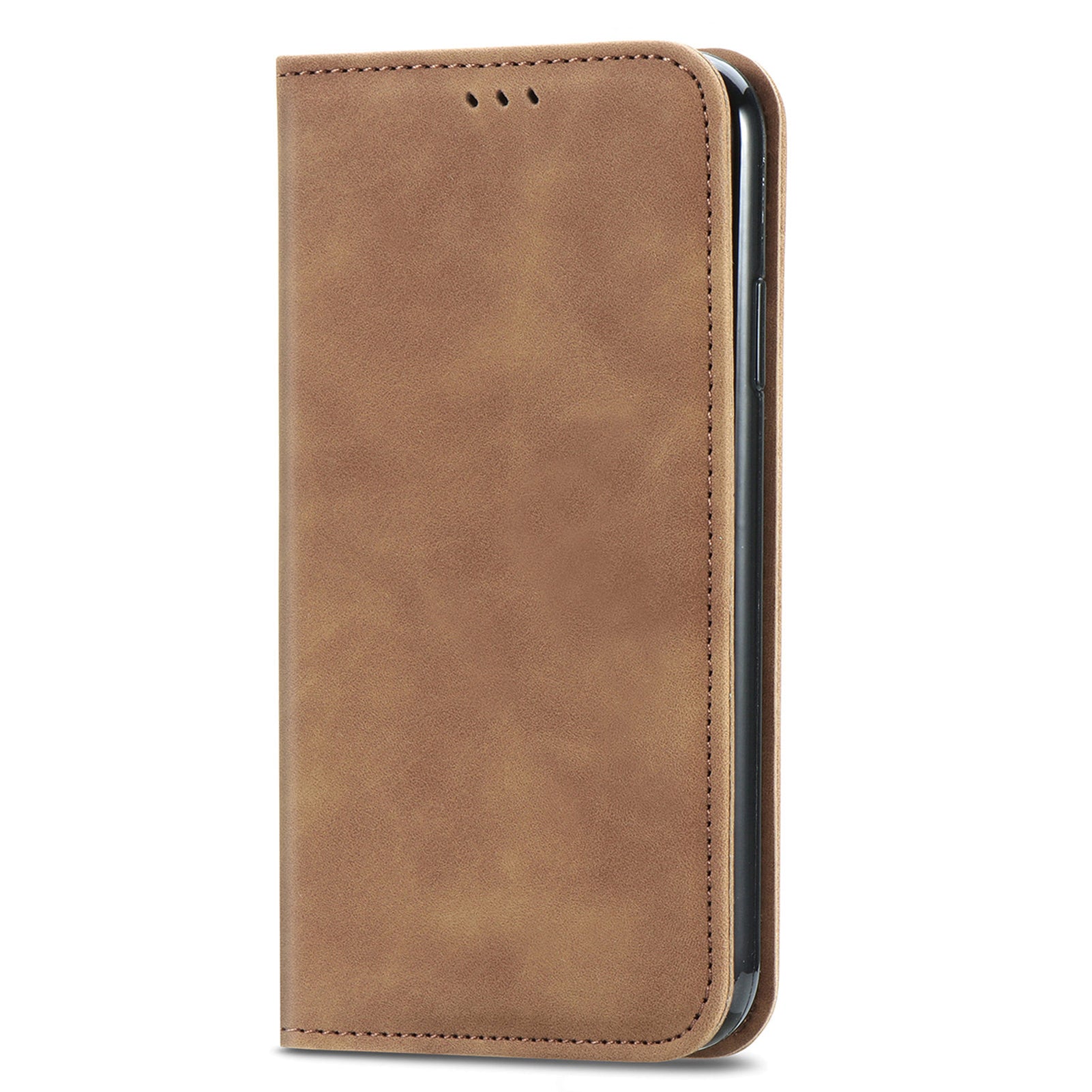 Magnetic Auto Closing Phone Cover For Samsung Galaxy S23 Ultra Shockproof Skin-touch Retro PU Leather Stand Phone Case with Card Holder