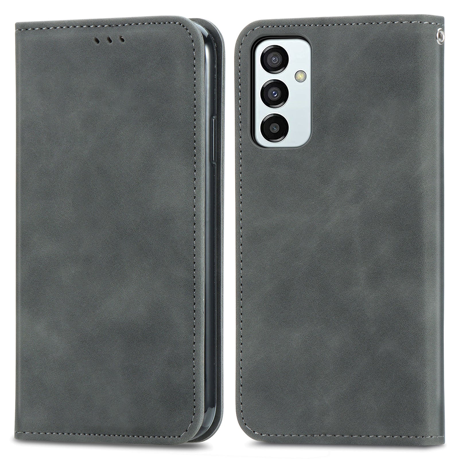 PU Leather Phone Case For Samsung Galaxy M23 5G M13 4G F23 5G Skin-touch Retro Magnetic Auto Closing Stand Protective Phone Cover Card Holder