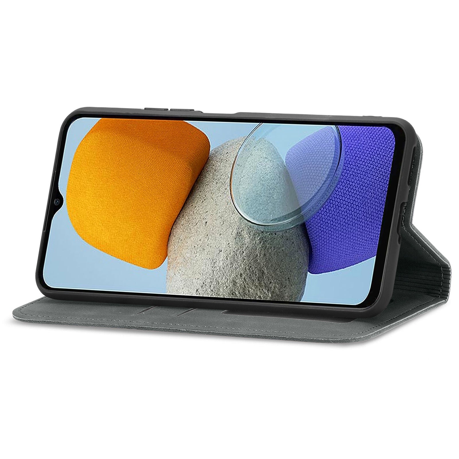 PU Leather Phone Case For Samsung Galaxy M23 5G M13 4G F23 5G Skin-touch Retro Magnetic Auto Closing Stand Protective Phone Cover Card Holder