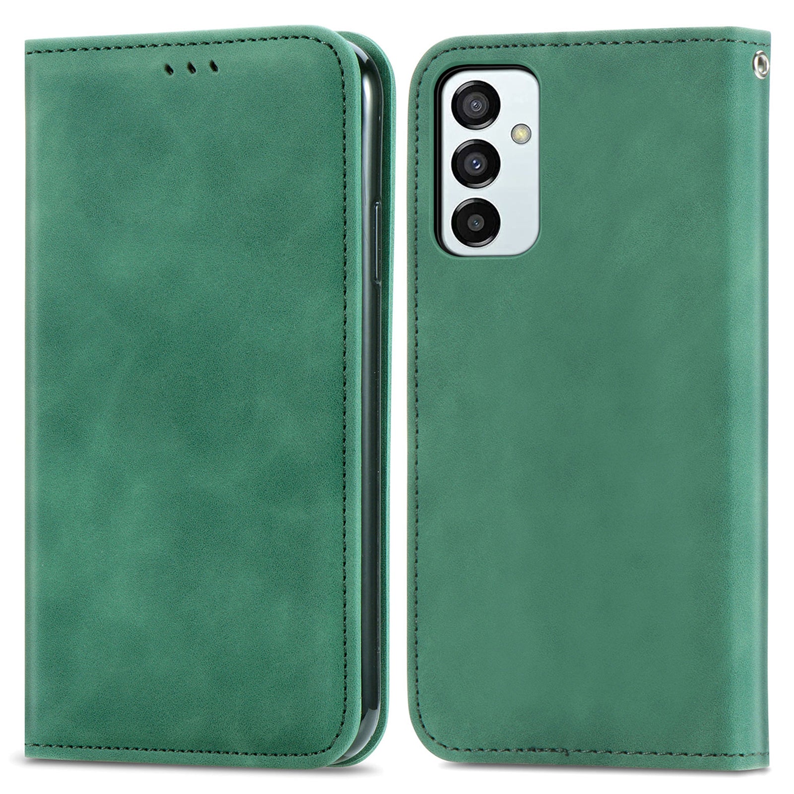 PU Leather Phone Case For Samsung Galaxy M23 5G M13 4G F23 5G Skin-touch Retro Magnetic Auto Closing Stand Protective Phone Cover Card Holder