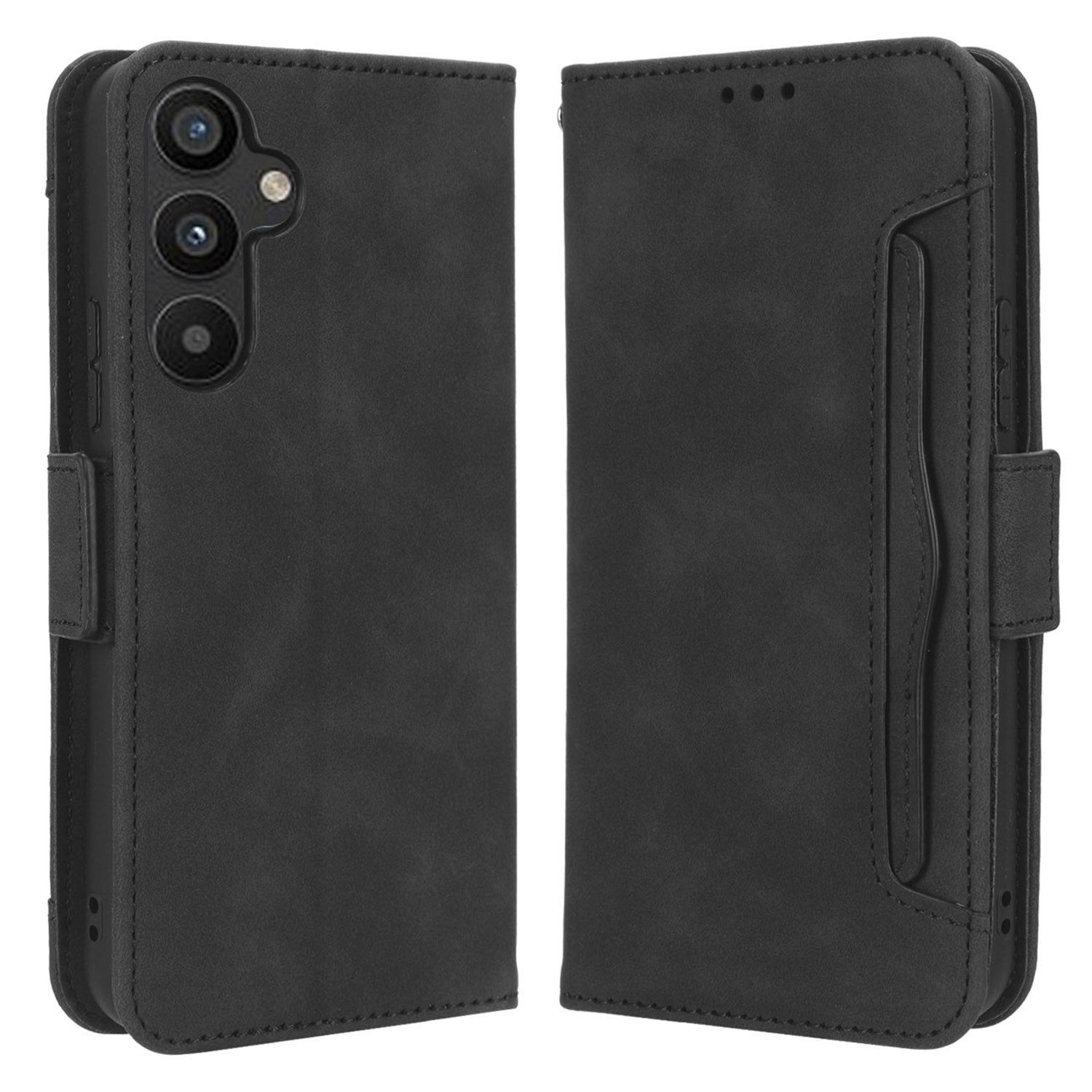 For Samsung Galaxy A34 5G Multiple Card Slots PU Leather Phone Case Drop-proof Magnetic Flip Cell Phone Cover Wallet Stand