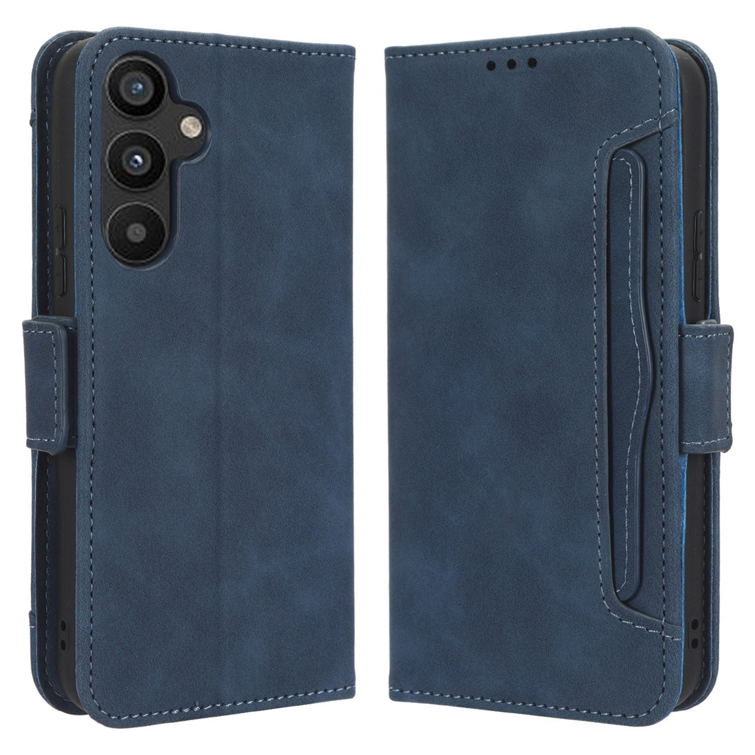 For Samsung Galaxy A34 5G Multiple Card Slots PU Leather Phone Case Drop-proof Magnetic Flip Cell Phone Cover Wallet Stand