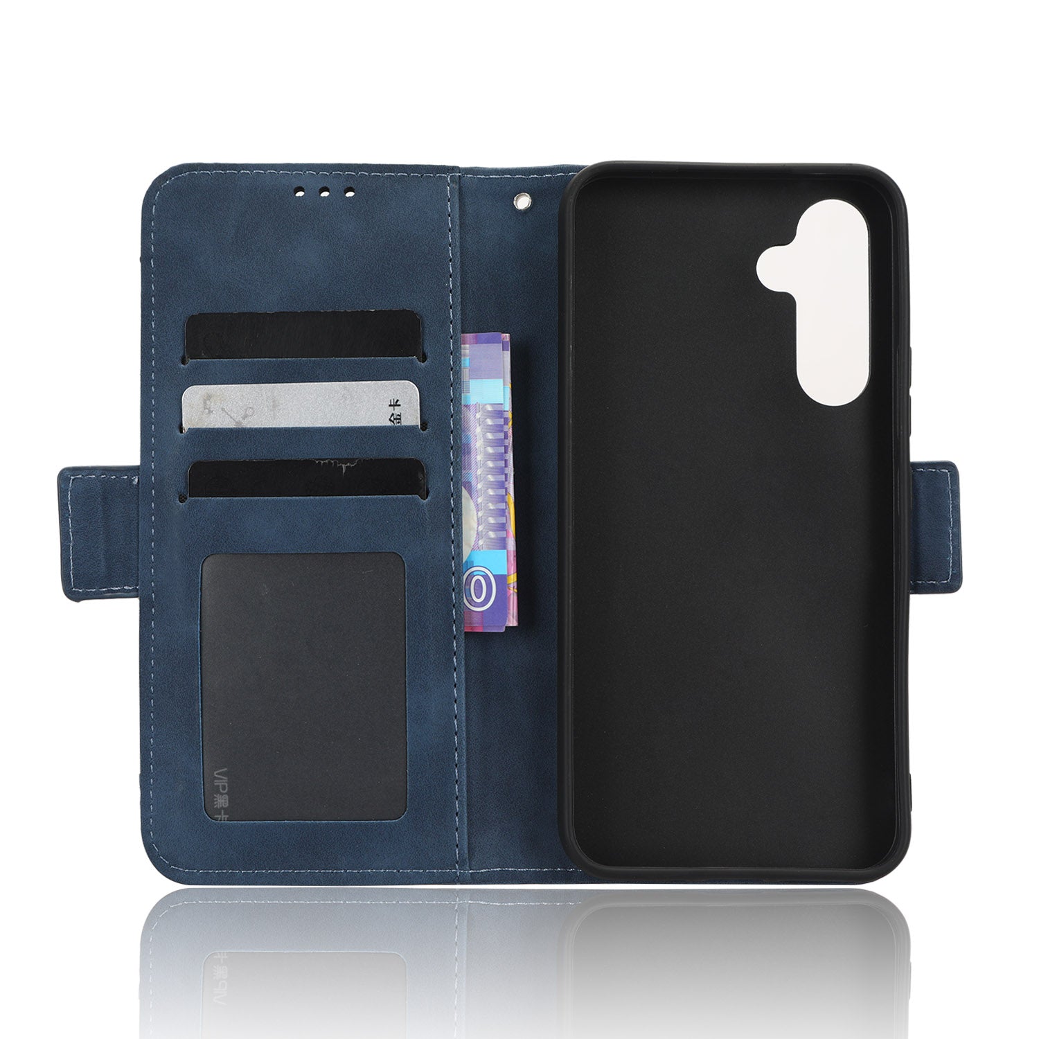 For Samsung Galaxy A34 5G Multiple Card Slots PU Leather Phone Case Drop-proof Magnetic Flip Cell Phone Cover Wallet Stand