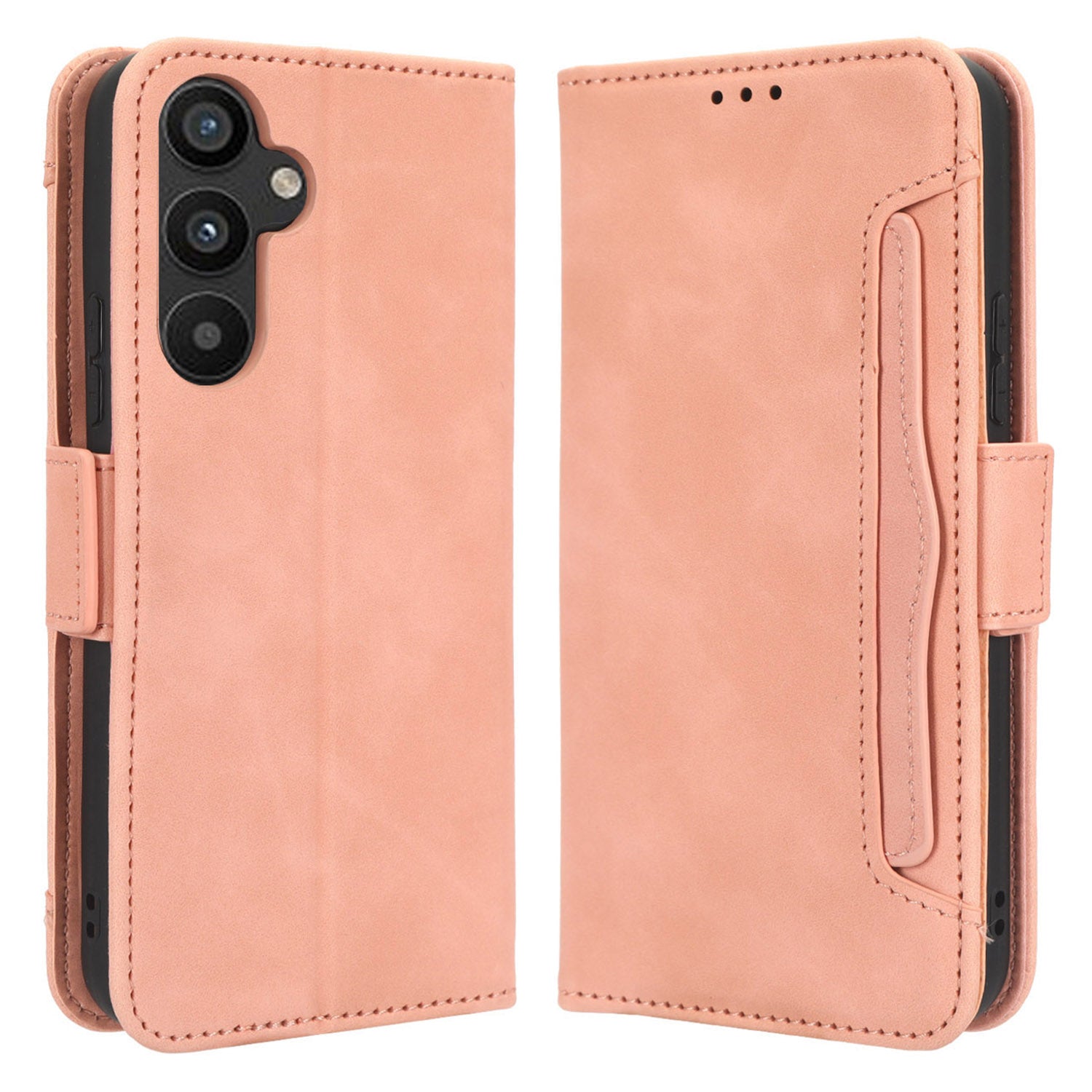 For Samsung Galaxy A34 5G Multiple Card Slots PU Leather Phone Case Drop-proof Magnetic Flip Cell Phone Cover Wallet Stand