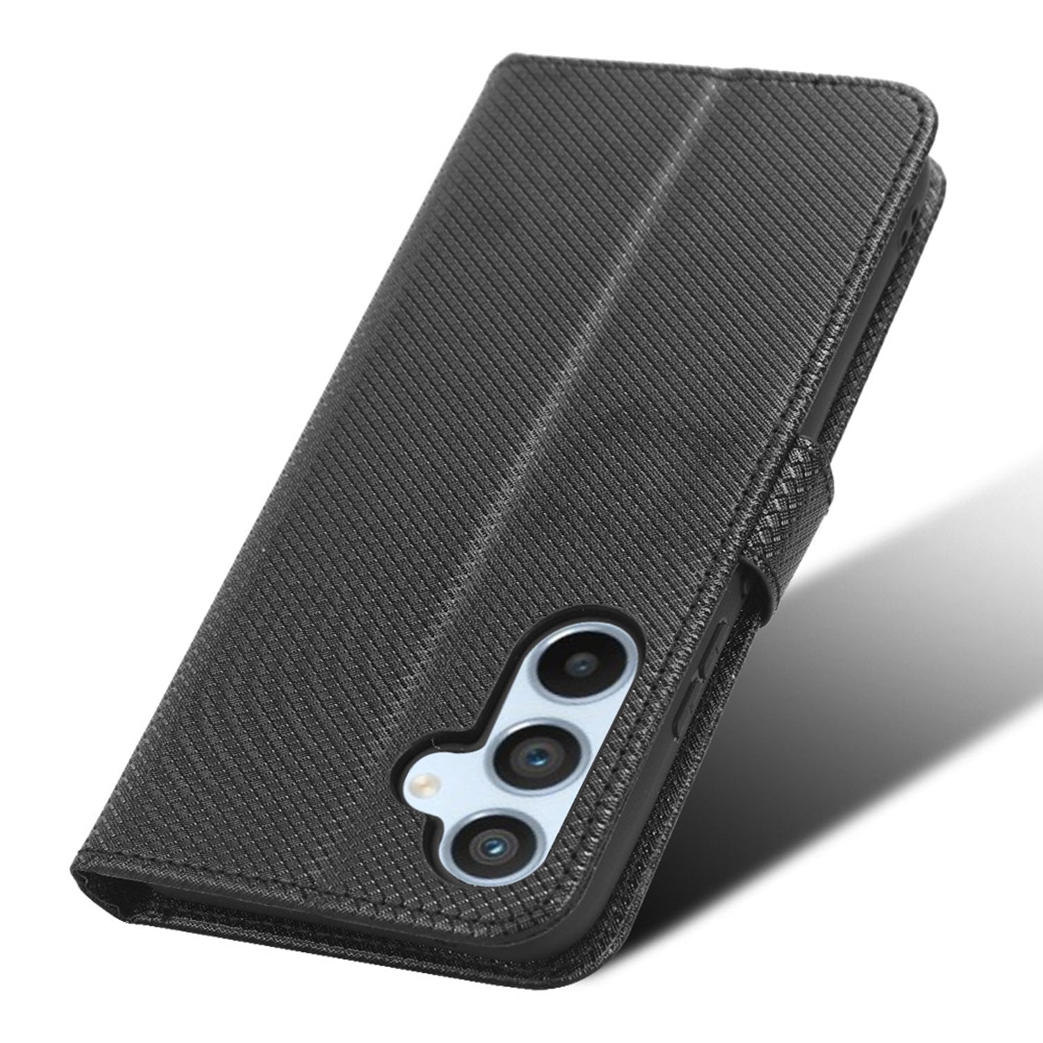 Til Samsung Galaxy A54 5G Magnetisk lås Beskyttende telefoncover Diamond Texture PU Læder Anti-drop telefonetui med sammenfoldelig stativ tegnebog