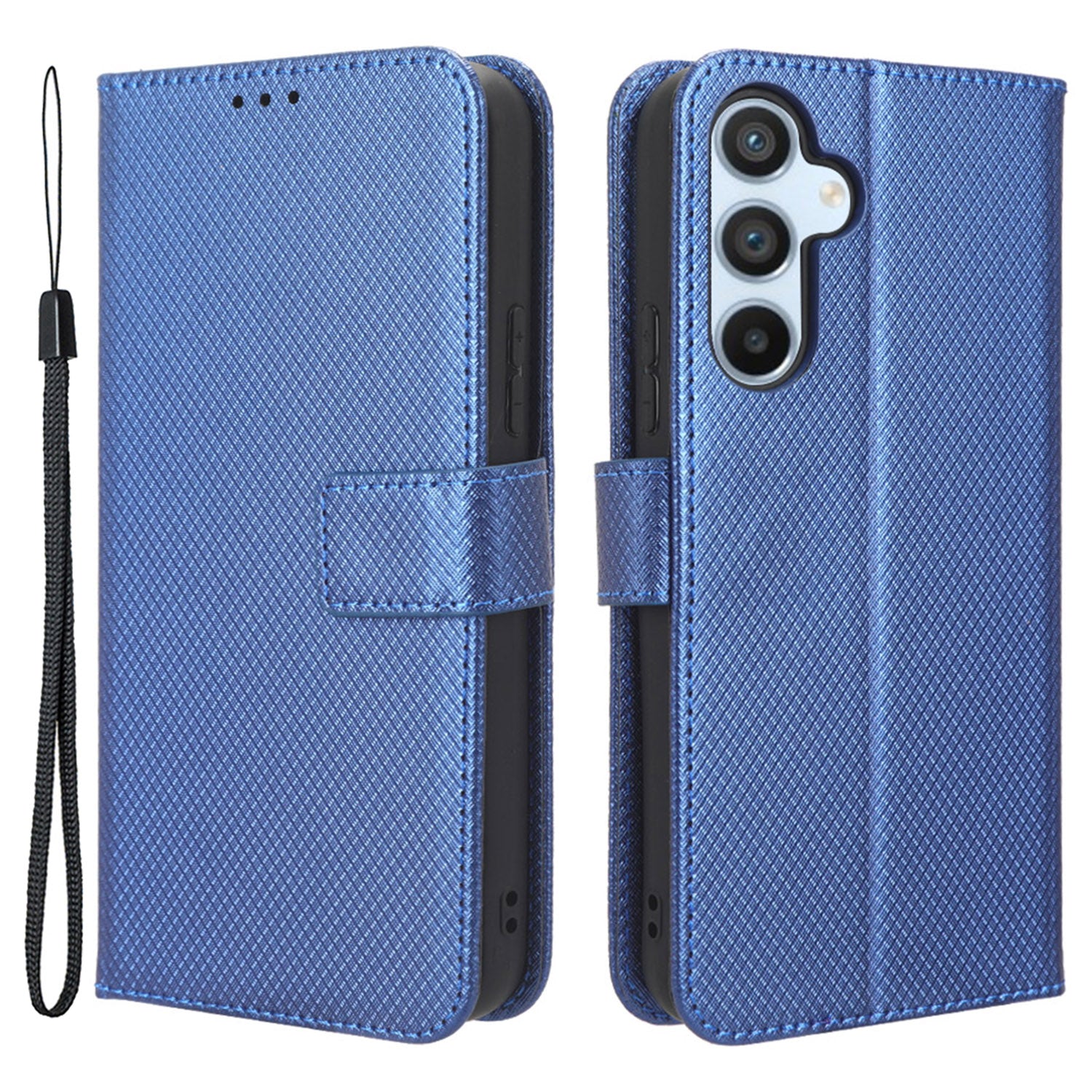 Til Samsung Galaxy A54 5G Magnetisk lås Beskyttende telefoncover Diamond Texture PU Læder Anti-drop telefonetui med sammenfoldelig stativ tegnebog