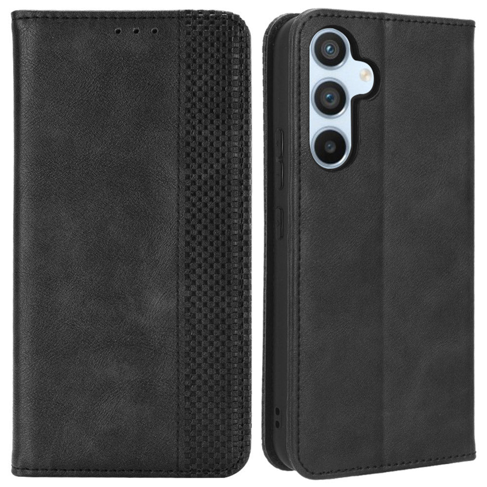 Retro Texture Phone Cover For Samsung Galaxy A54 5G Magnetic Auto Closing Imprinted Pattern PU Leather Flip Wallet Stand Phone Case