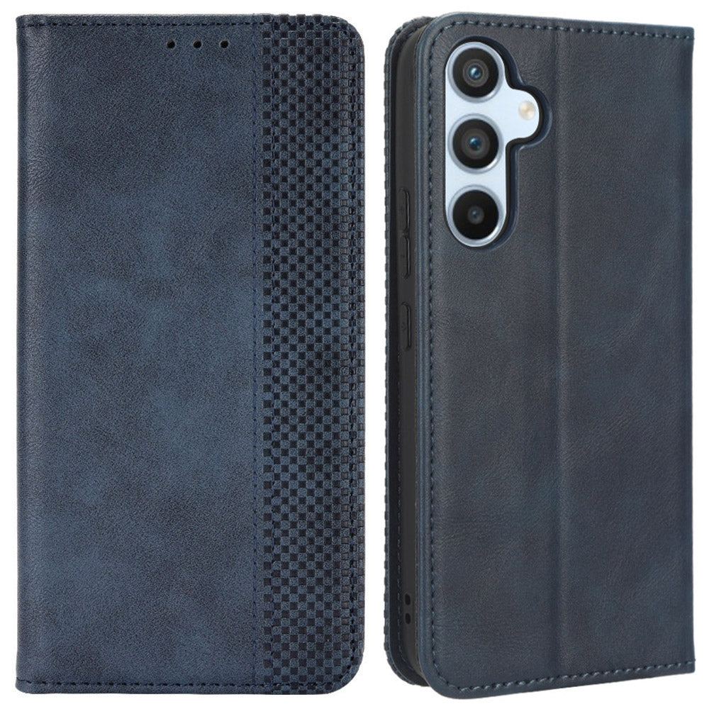 Retro Texture Phone Cover For Samsung Galaxy A54 5G Magnetic Auto Closing Imprinted Pattern PU Leather Flip Wallet Stand Phone Case