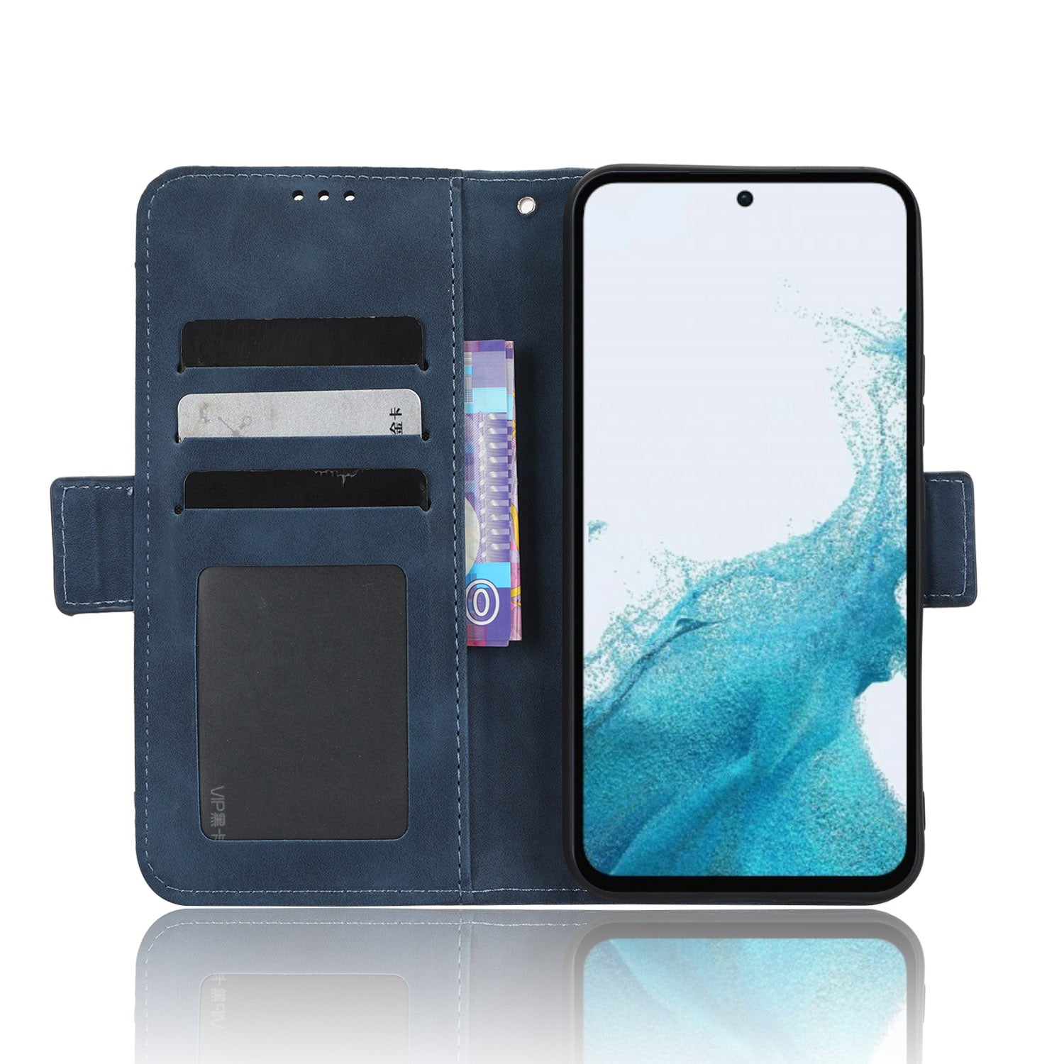For Samsung Galaxy A54 5G Multiple Card Slots PU Leather Anti-shock Phone Case Magnetic Flip Protective Phone Cover Wallet Stand