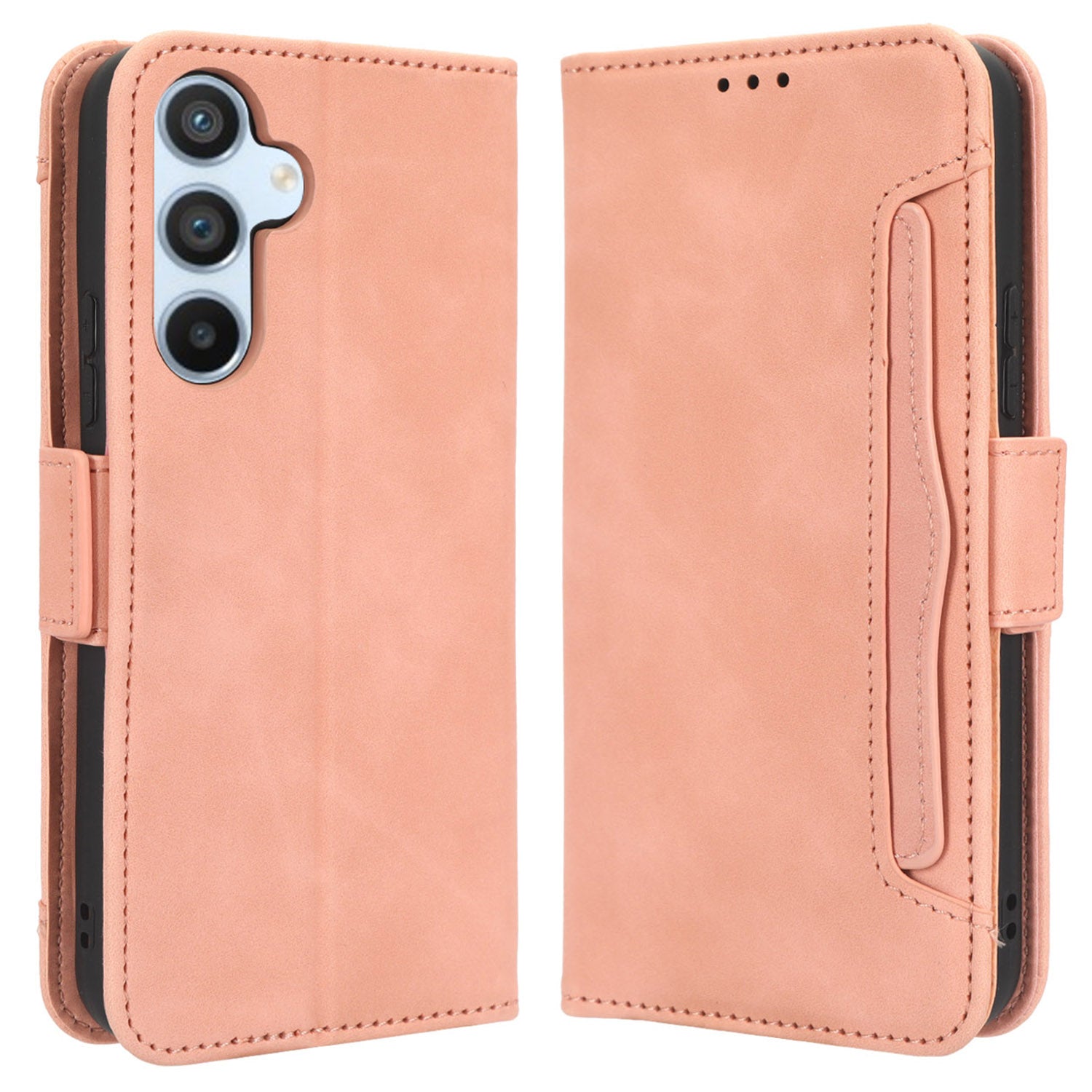 For Samsung Galaxy A54 5G Multiple Card Slots PU Leather Anti-shock Phone Case Magnetic Flip Protective Phone Cover Wallet Stand
