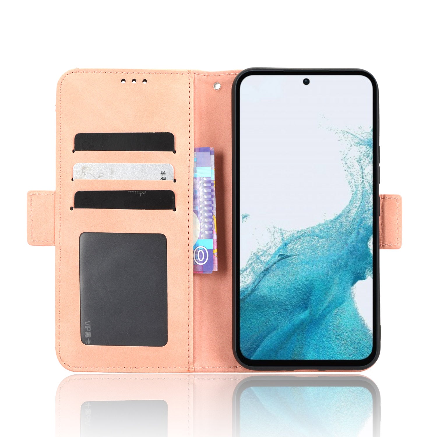 For Samsung Galaxy A54 5G Multiple Card Slots PU Leather Anti-shock Phone Case Magnetic Flip Protective Phone Cover Wallet Stand