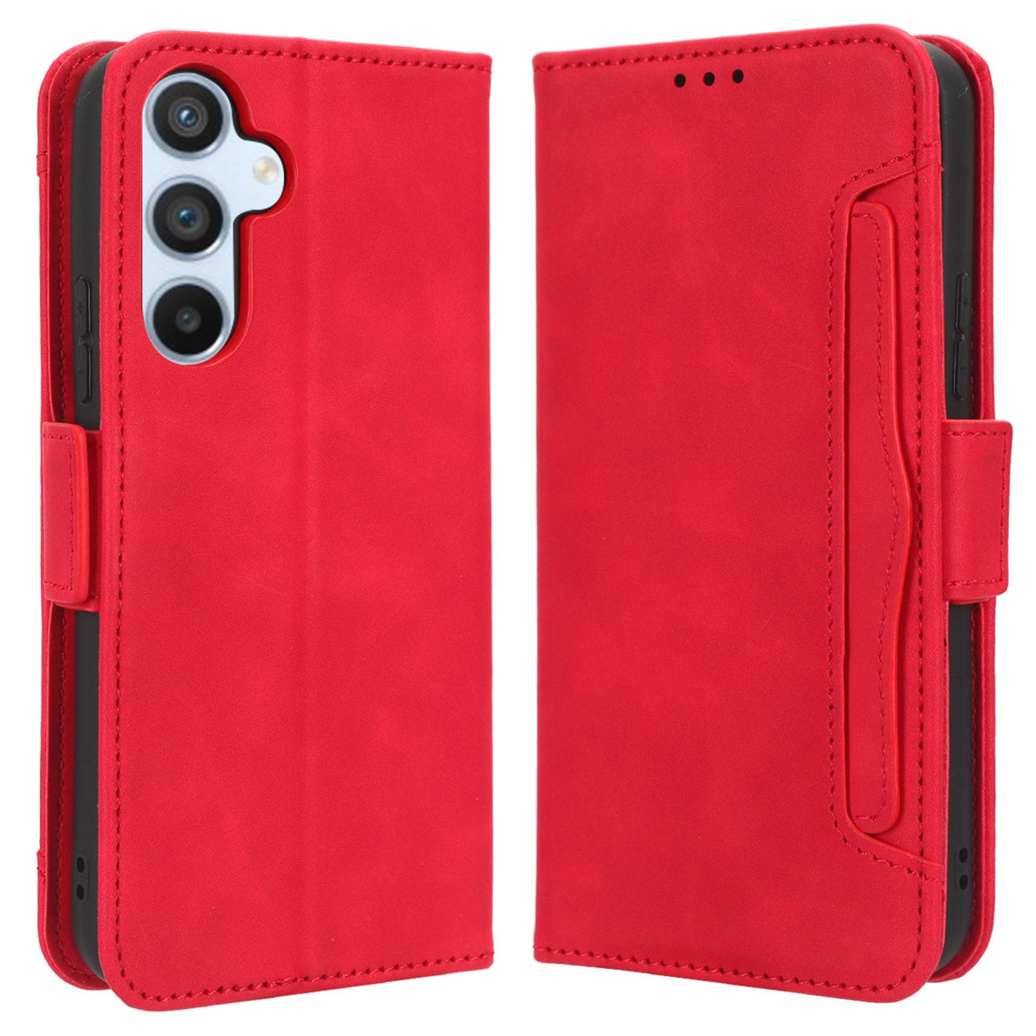 For Samsung Galaxy A54 5G Multiple Card Slots PU Leather Anti-shock Phone Case Magnetic Flip Protective Phone Cover Wallet Stand