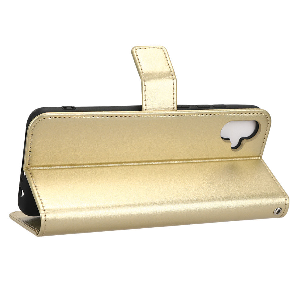 Drop-proof Phone Case For Samsung Galaxy A04e 4G F04 4G M04 4G Crazy Horse Texture Magnetic Flip Wallet Stand PU Leather Cell Phone Cover with Strap