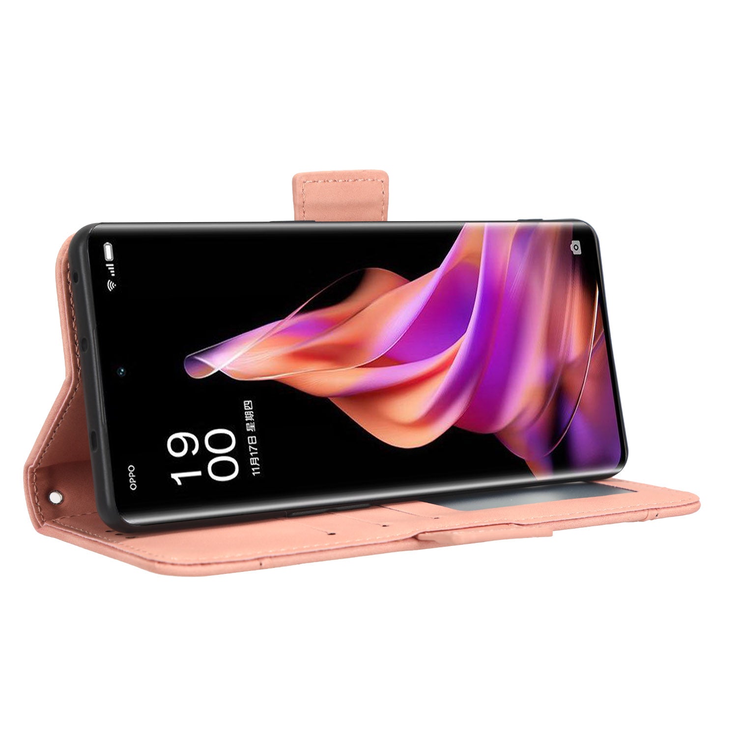 Pro Oppo Reno9 Pro 5G všestranné Nárazuvzdorné PU kožené pouzdro na telefon Více slotů pro karty Magnetický odklápěcí kryt telefonu Stojan na peněženku