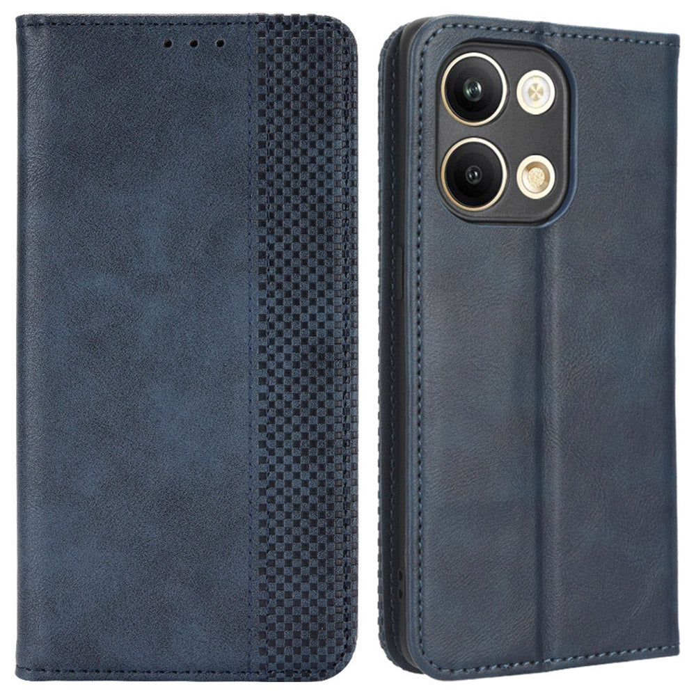 For Oppo Reno9 5G Reno9 Pro 5G Well-protected Magnetic Auto Closing Phone Case Stand Retro Texture Imprinted Pattern PU Leather Flip Wallet Phone Cover