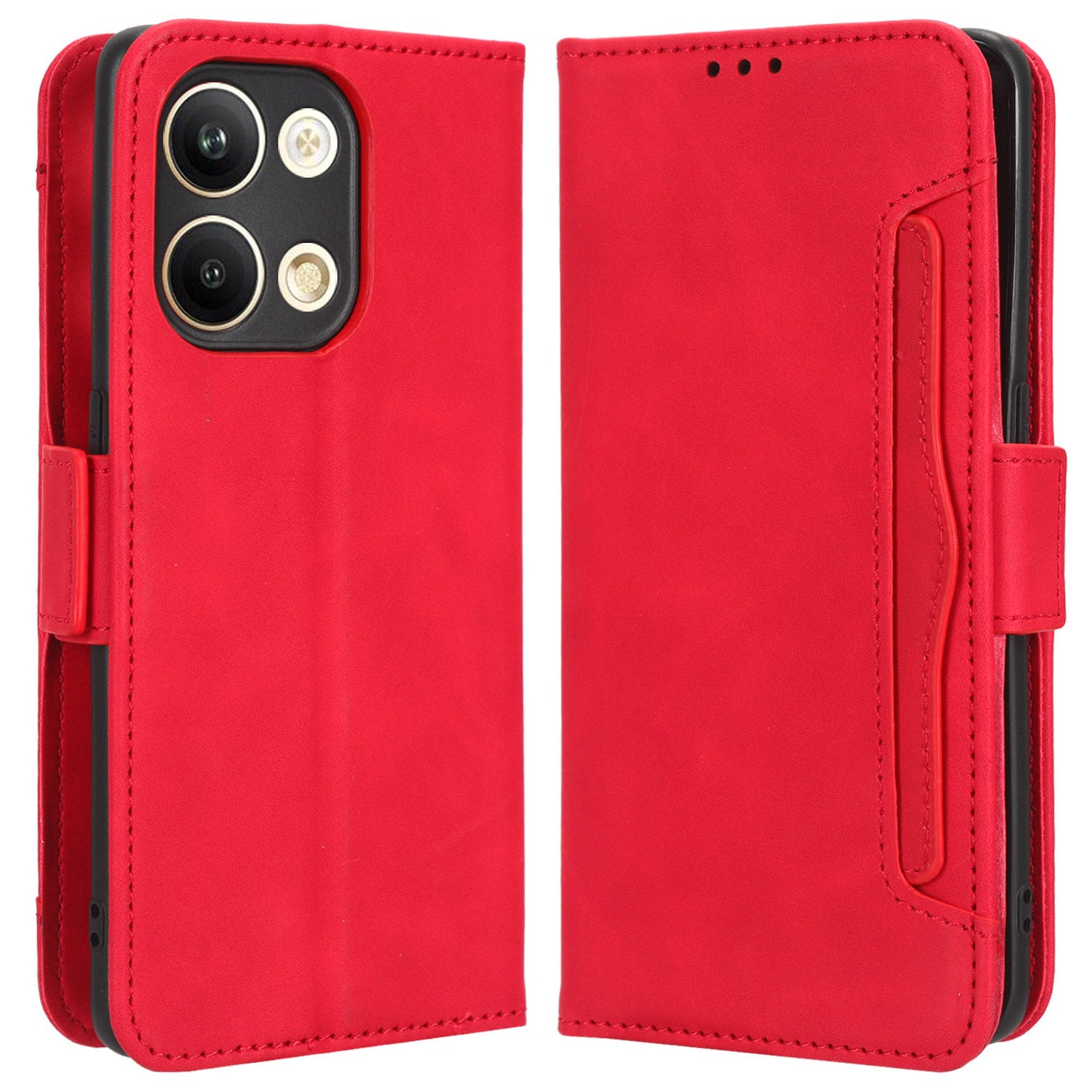 For Oppo Reno9 5G Reno9 Pro 5G Book Style PU Leather Phone Case Multiple Card Slots Magnetic Flip Phone Cover Wallet Stand