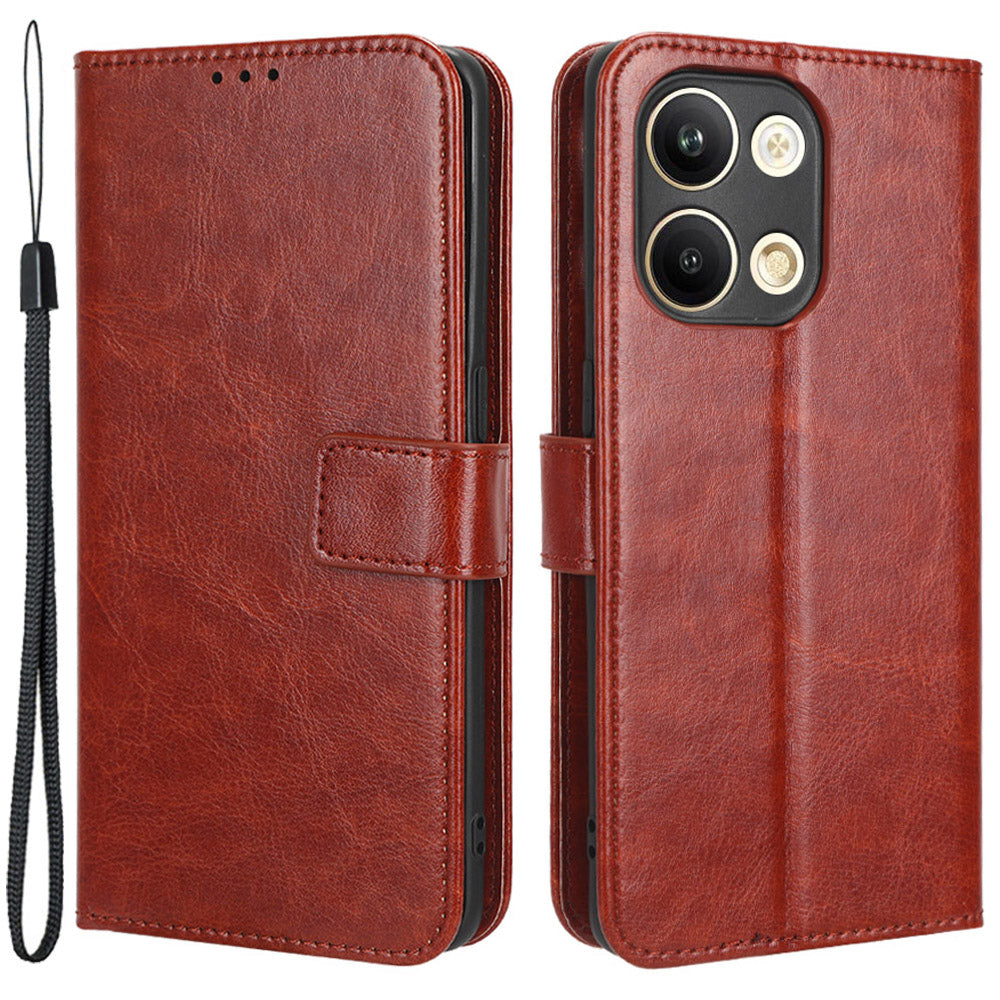 For Oppo Reno9 5G Reno9 Pro 5G Crazy Horse Texture Magnetic Overall Coverage Cell Phone Case Flip Wallet Stand PU Leather Phone Cover with Strap