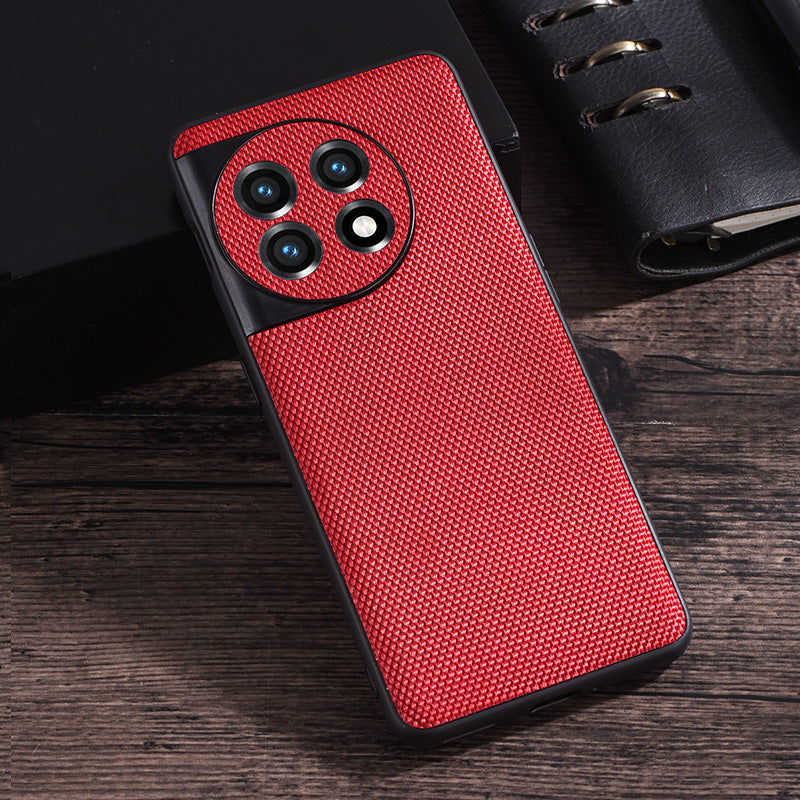 For OnePlus 11 5G Nylon Coated TPU Phone Case Woven Texture Anti-Slip Anti-Scratch Cover