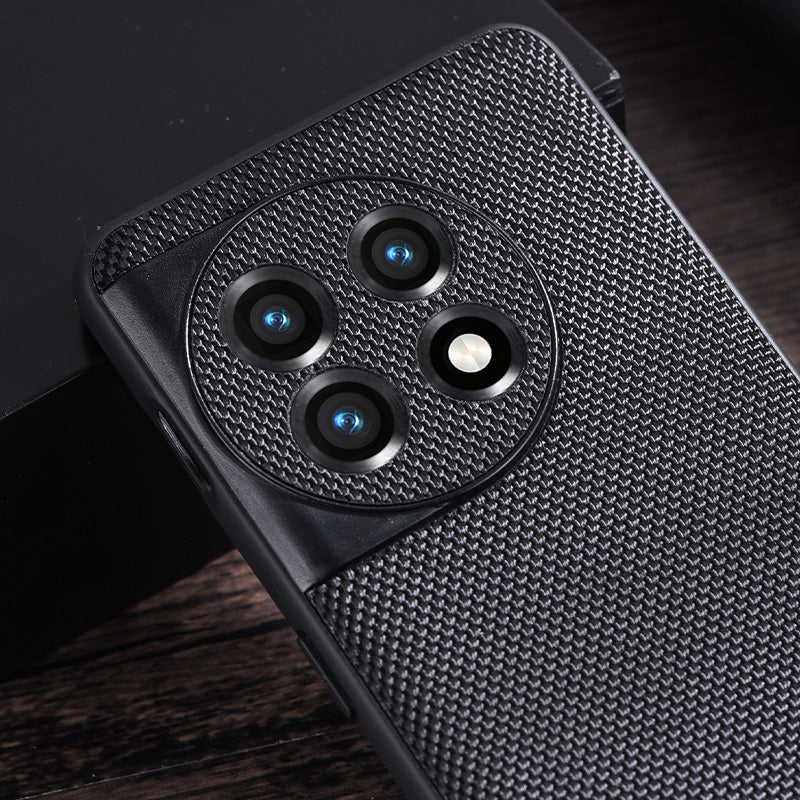 For OnePlus 11 5G Nylon Coated TPU Phone Case Woven Texture Anti-Slip Anti-Scratch Cover