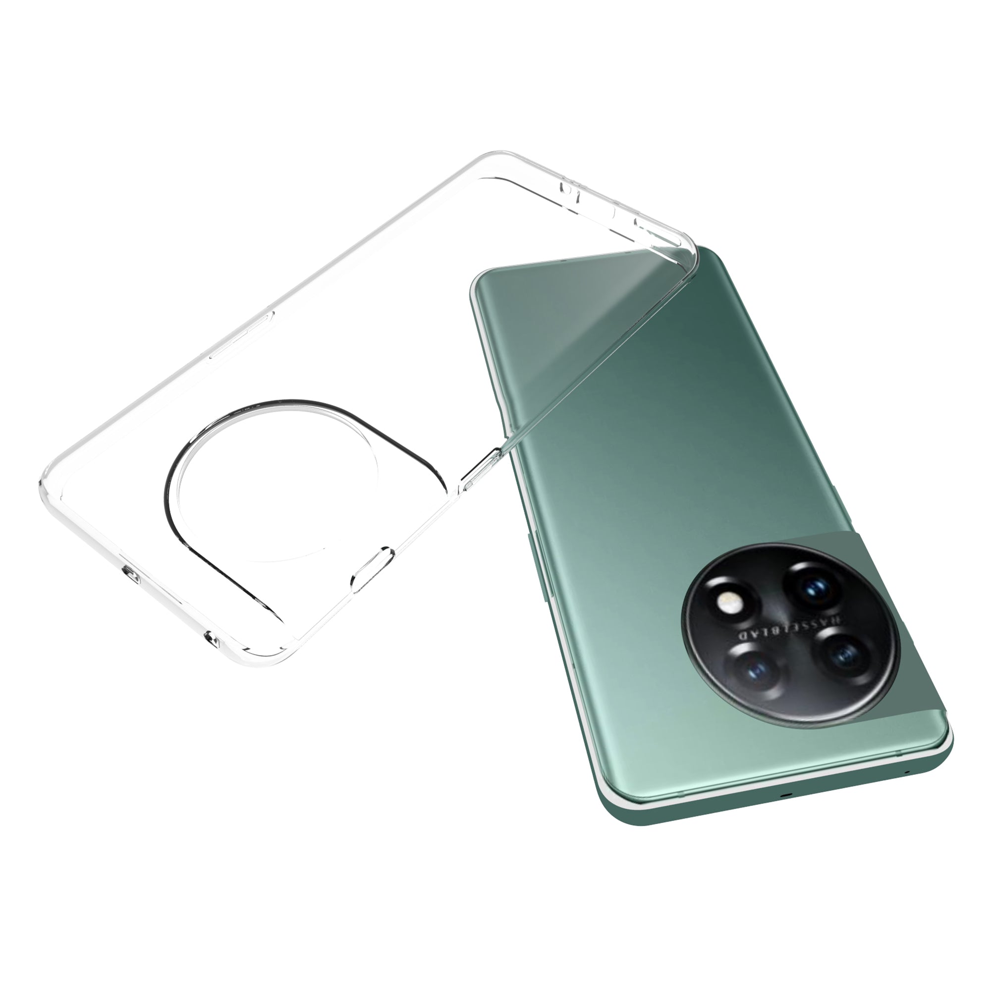 10Pcs/Pack For OnePlus 11 5G TPU Phone Case Inner Watermark-Free Anti-scratch Crystal Clear Cover