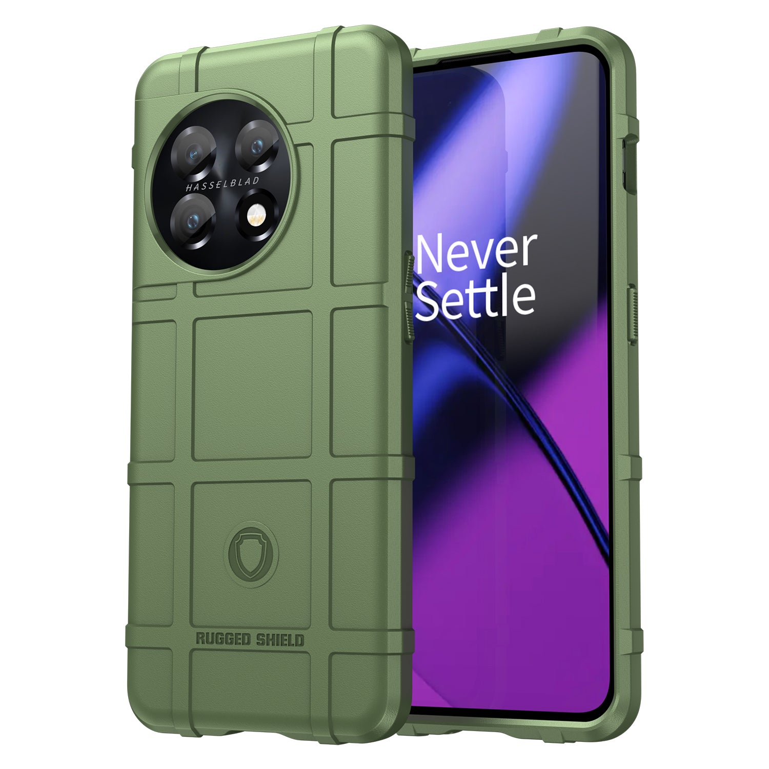 Soft TPU Case for OnePlus 11 5G Rugged Square Grid Texture Drop-proof Phone Cover