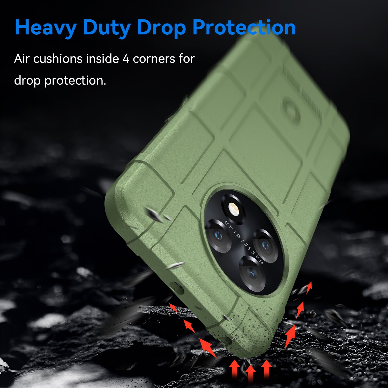 Soft TPU Case for OnePlus 11 5G Rugged Square Grid Texture Drop-proof Phone Cover