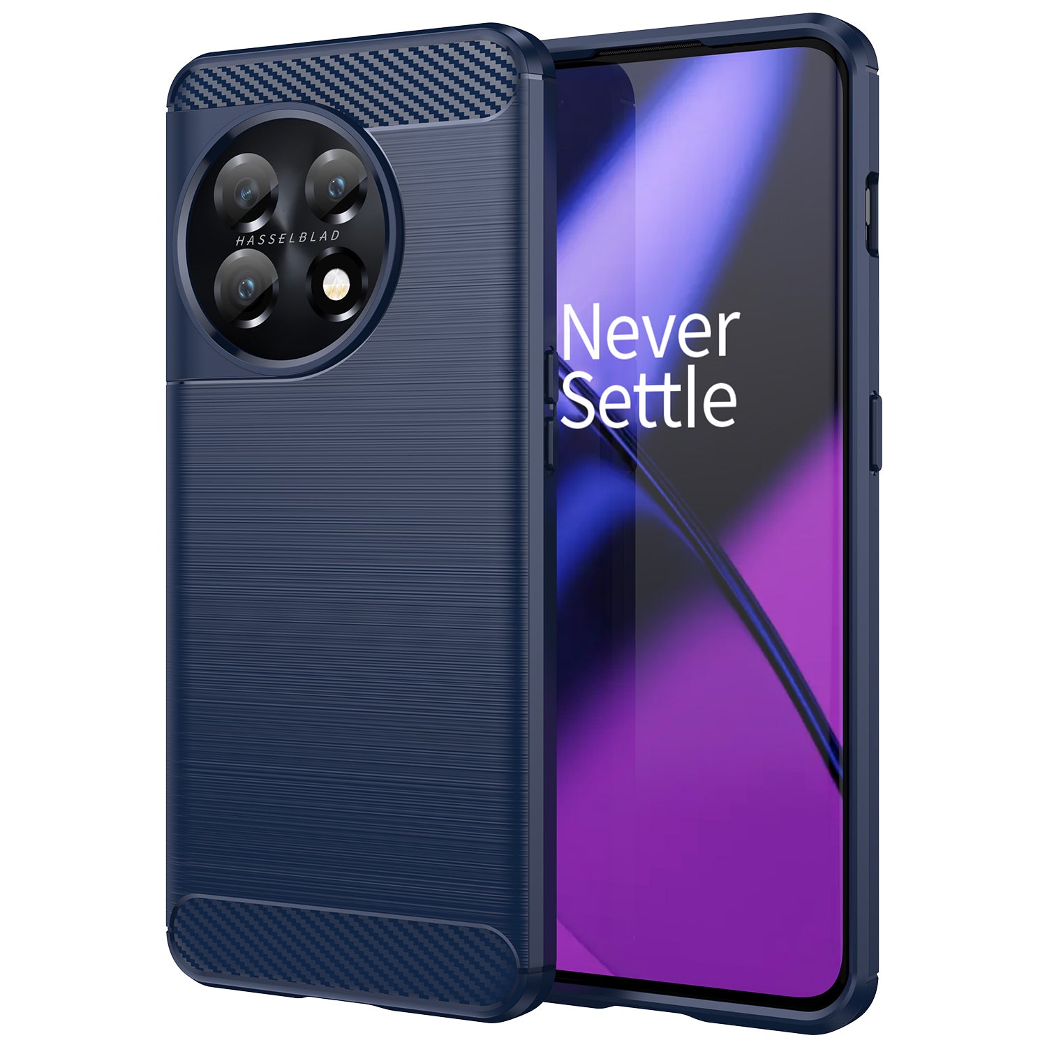 For OnePlus 11 5G Anti-scratch TPU Cover Brushed Carbon Fiber Texture Phone Case