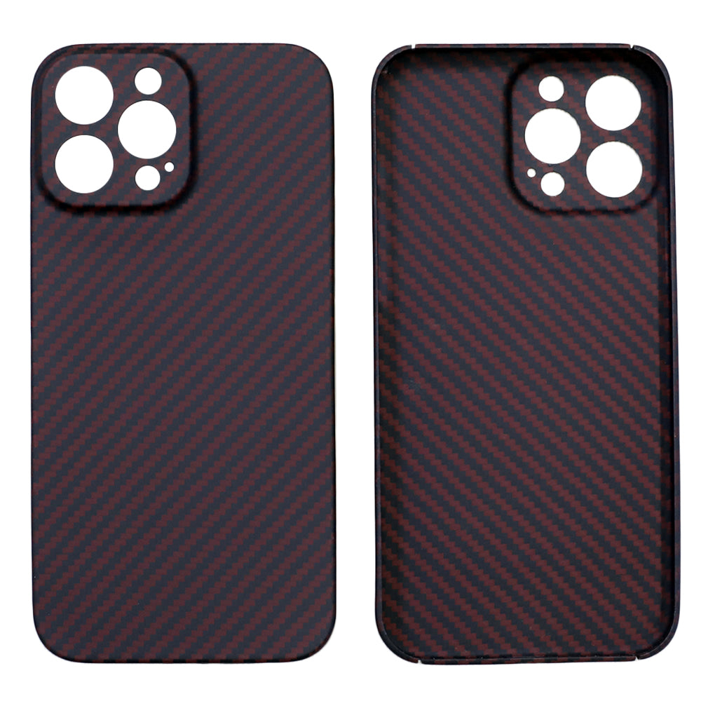 For iPhone 12 Pro Max 6.7 inch Precise Cutout Carbon Fiber Texture Aramid Fiber Scratch Resistant Back Case Protective Cover