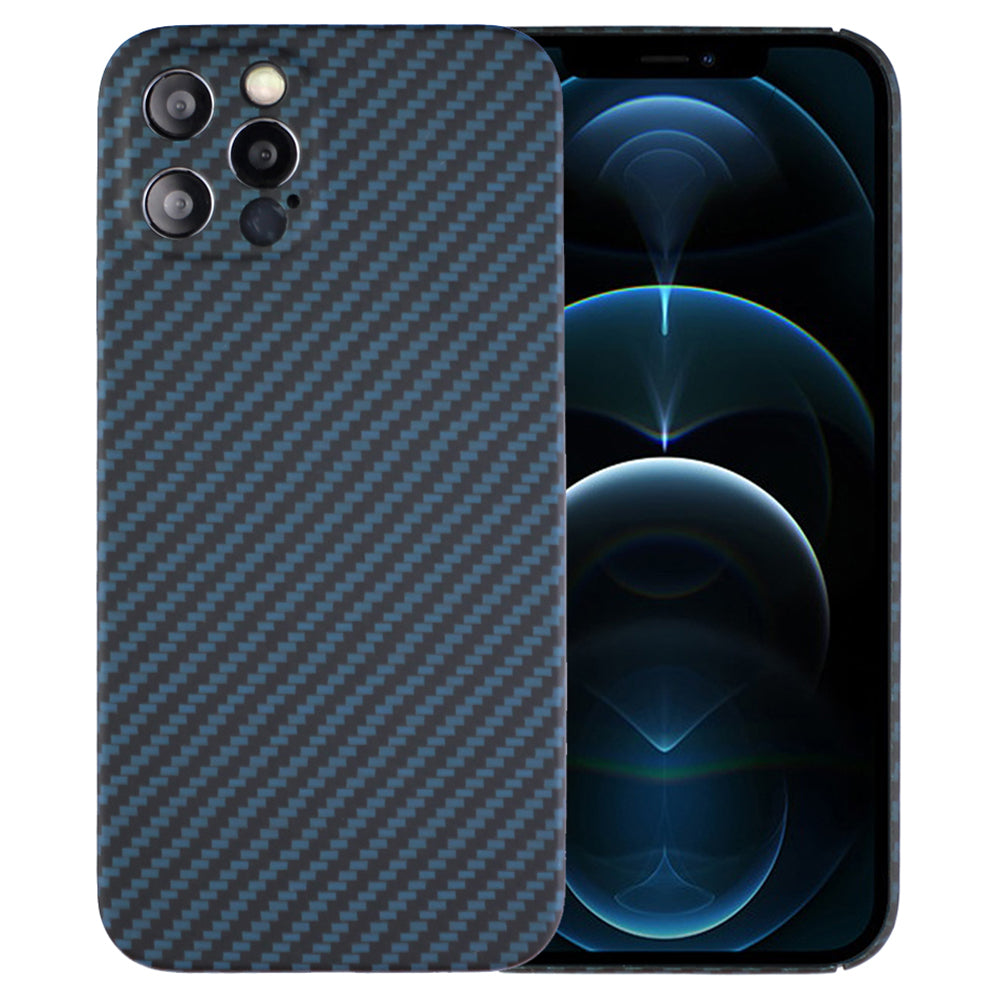 For iPhone 12 Pro 6.1 inch Precise Cutout Carbon Fiber Wavy Texture Aramid Fiber Back Case Protective Cover