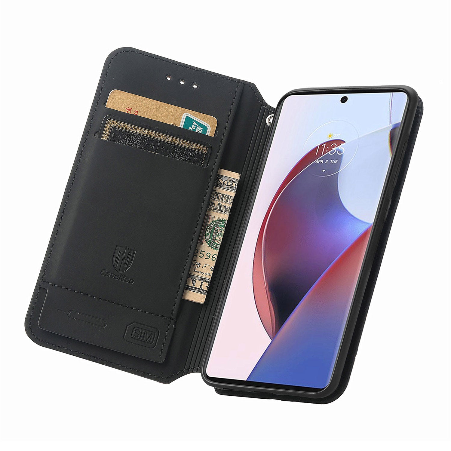 CASENEO 001 Series for Motorola Moto X30 Pro 5G Edge 30 Ultra 5G PU Leather RFID Blocking Pattern Printing Magnetic Protective Phone Case Stand Wallet