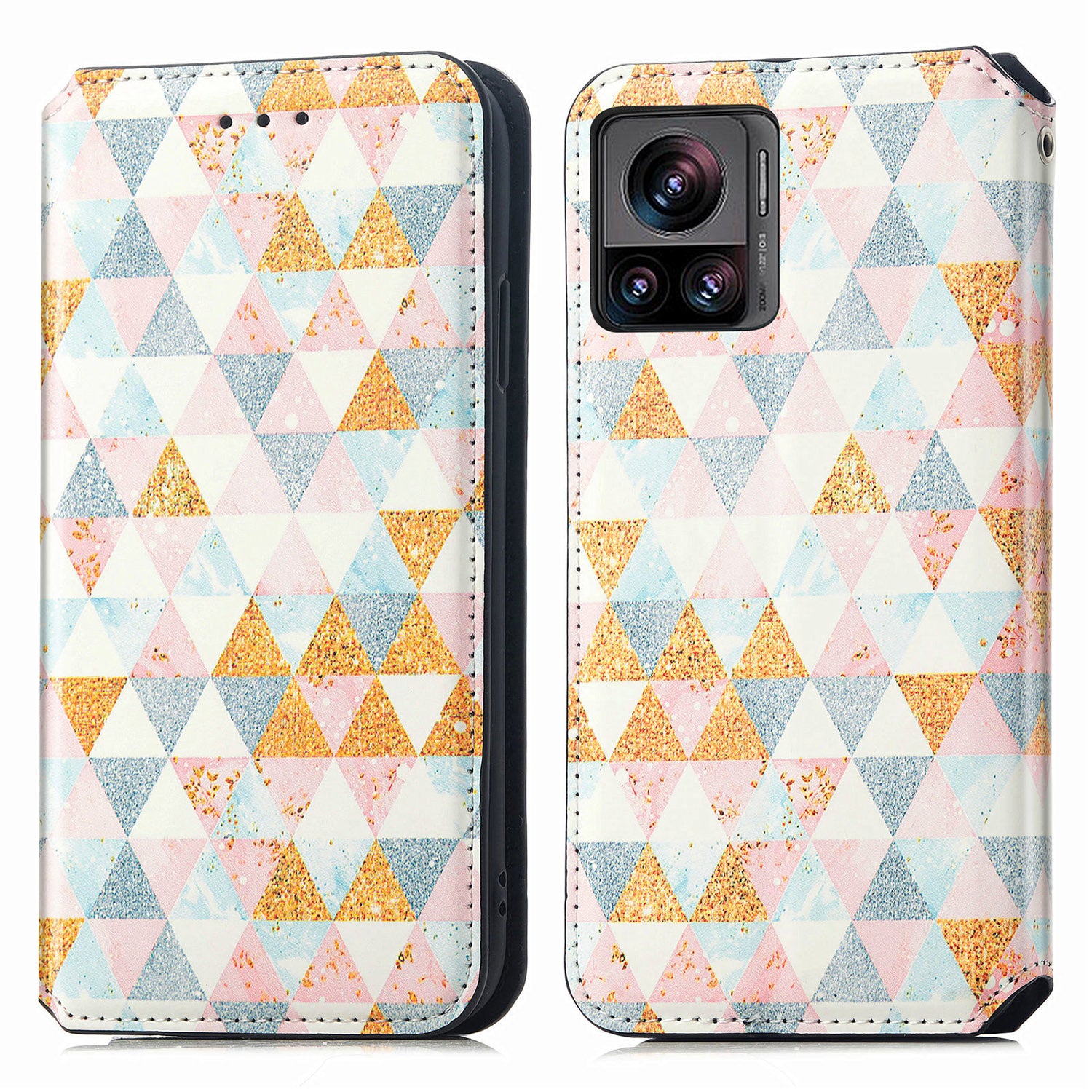 CASENEO 001 Series for Motorola Moto X30 Pro 5G Edge 30 Ultra 5G PU Leather RFID Blocking Pattern Printing Magnetic Protective Phone Case Stand Wallet