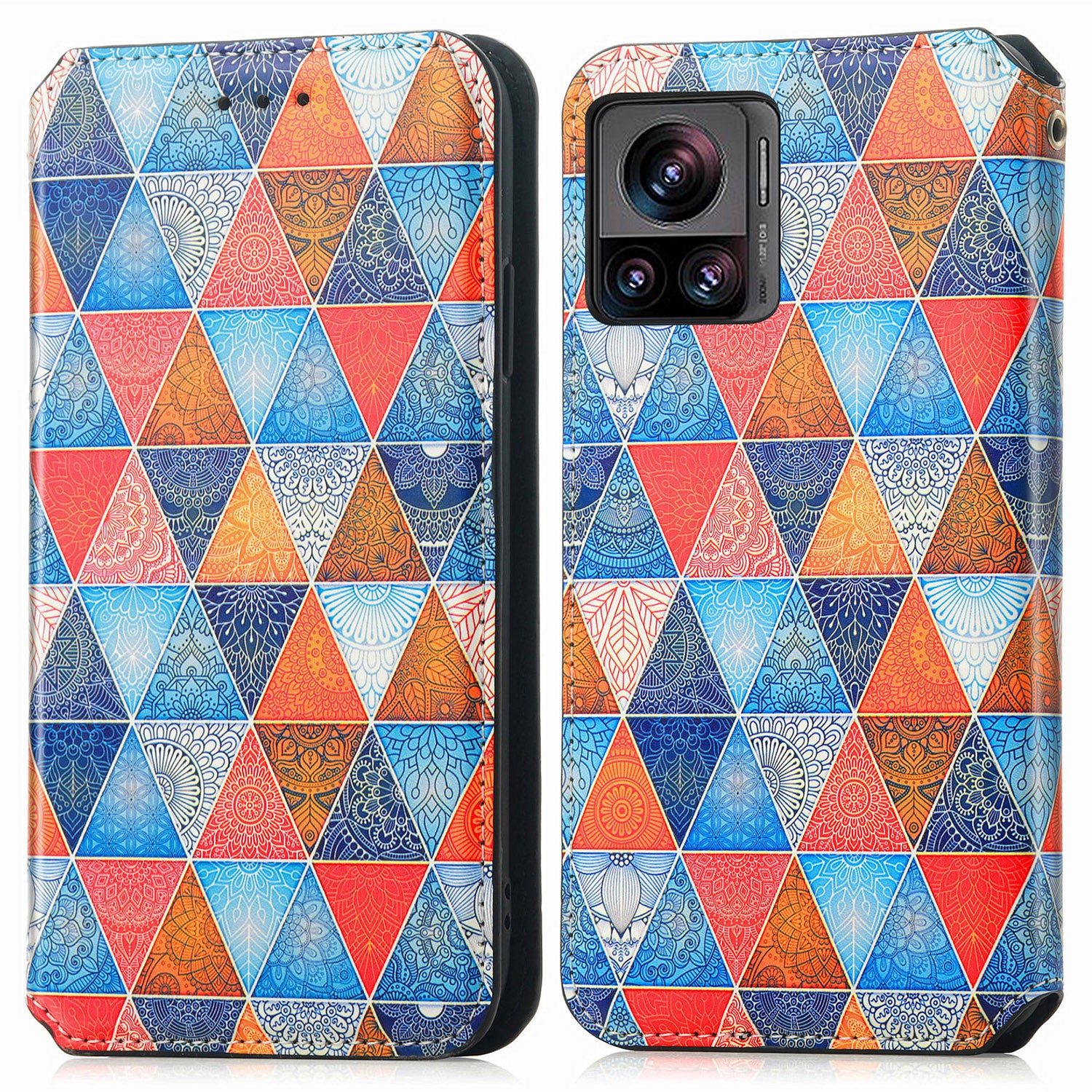CASENEO 001 Series for Motorola Moto X30 Pro 5G Edge 30 Ultra 5G PU Leather RFID Blocking Pattern Printing Magnetic Protective Phone Case Stand Wallet