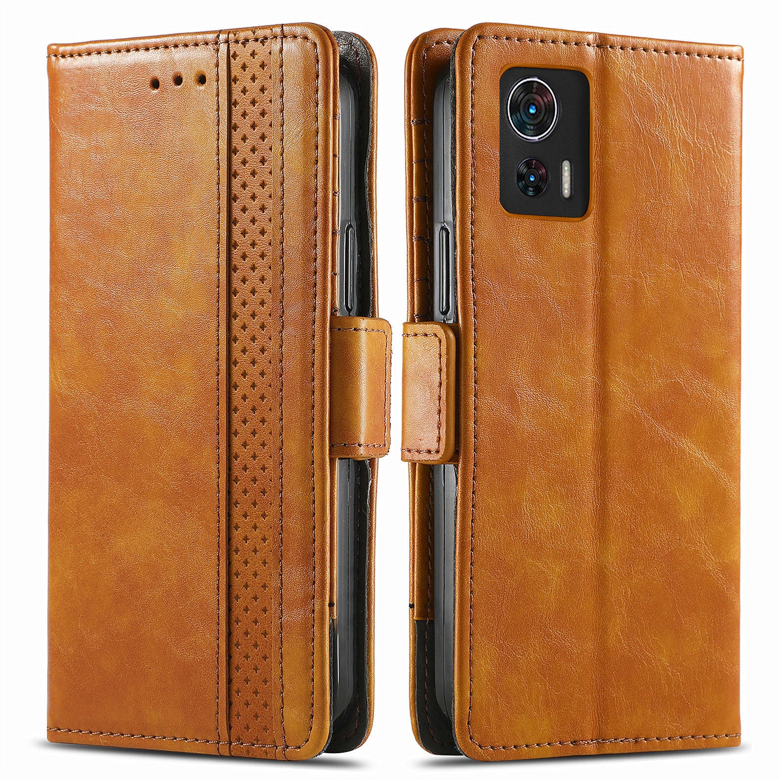 CASENEO 002 Series for Motorola Edge 30 Neo 5G Edge 30 Lite RFID Blocking Business Splicing Style Leather Full Protection Phone Case Flip Wallet Stand Cover