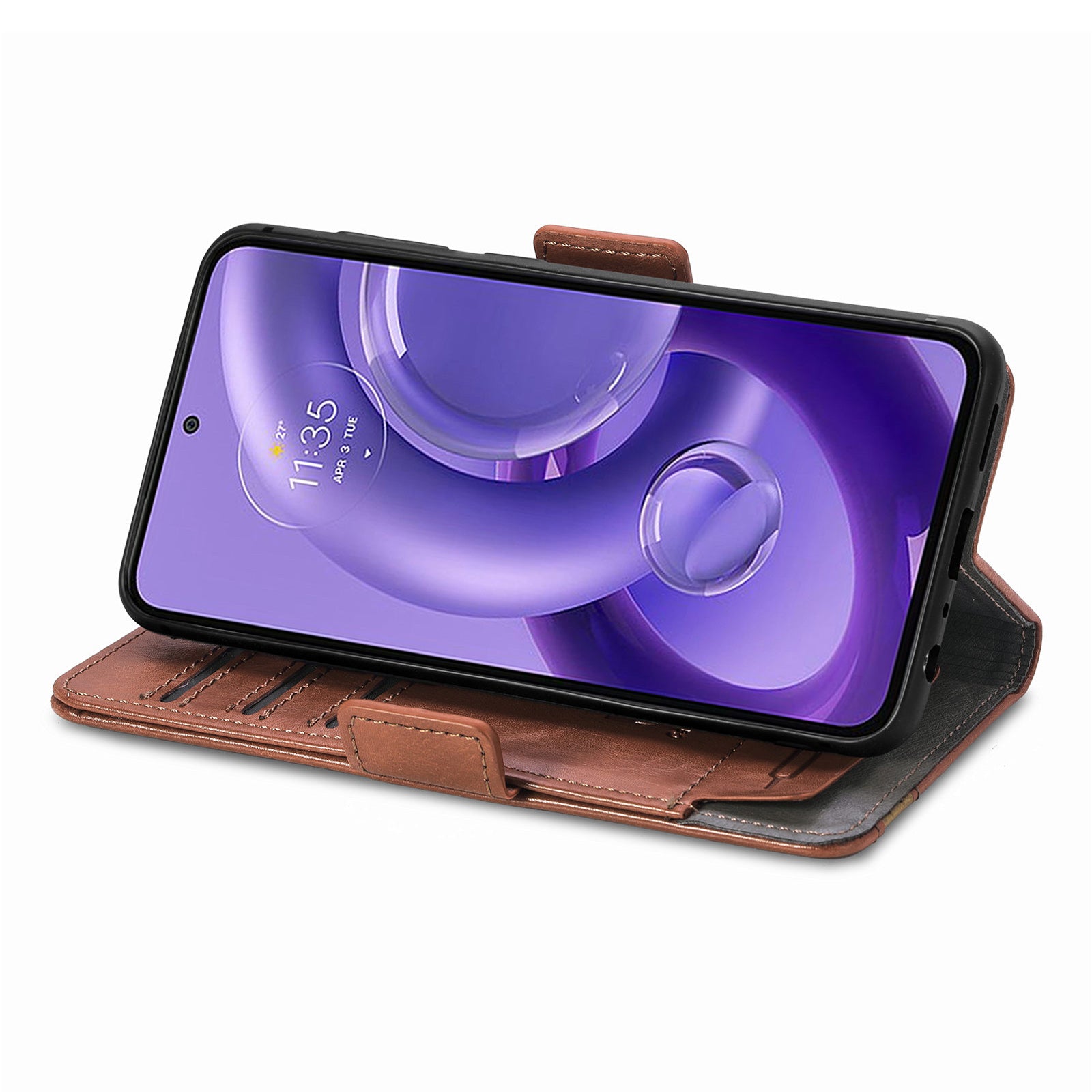 CASENEO 002 Series for Motorola Edge 30 Neo 5G Edge 30 Lite RFID Blocking Business Splicing Style Leather Full Protection Phone Case Flip Wallet Stand Cover