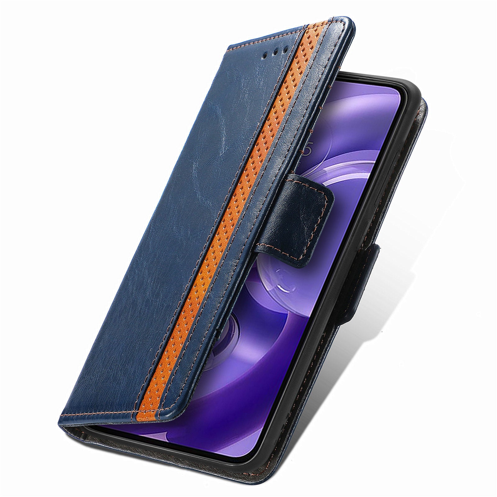 CASENEO 002 Series for Motorola Edge 30 Neo 5G Edge 30 Lite RFID Blocking Business Splicing Style Leather Full Protection Phone Case Flip Wallet Stand Cover
