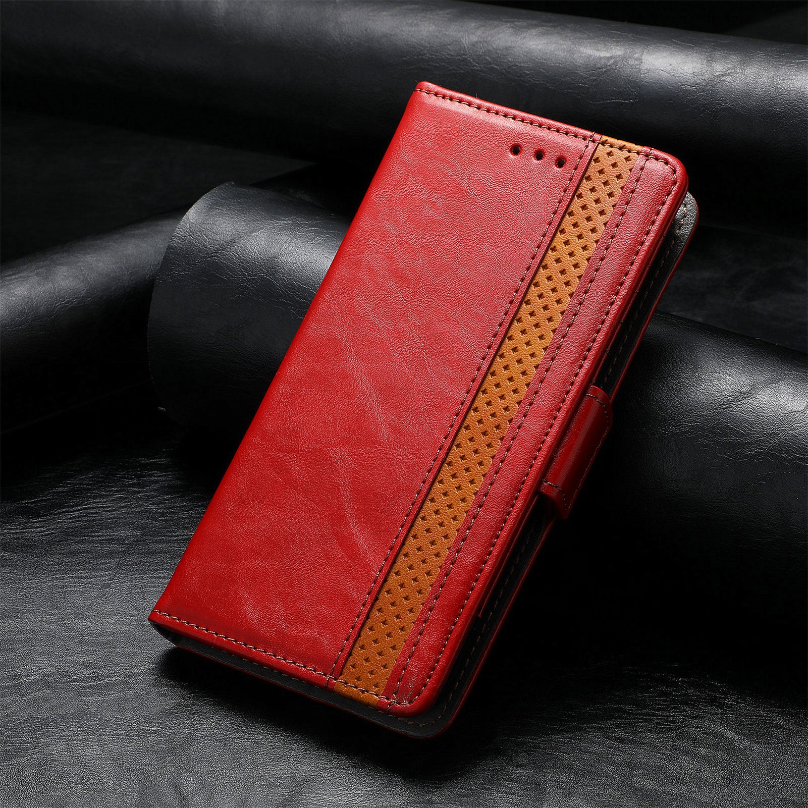 CASENEO 002 Series for Motorola Edge 30 Neo 5G Edge 30 Lite RFID Blocking Business Splicing Style Leather Full Protection Phone Case Flip Wallet Stand Cover