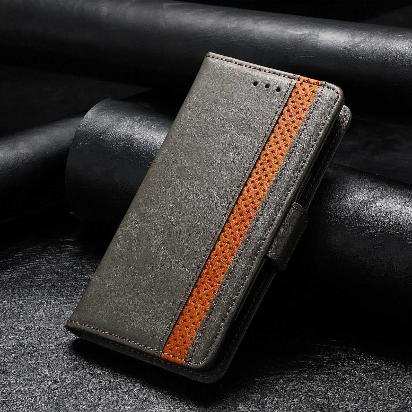 CASENEO 002 Series for Motorola Edge 30 Neo 5G Edge 30 Lite RFID Blocking Business Splicing Style Leather Full Protection Phone Case Flip Wallet Stand Cover