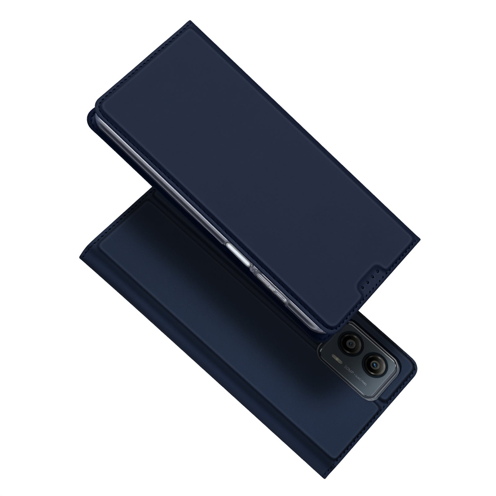DUX DUCIS Skin Pro Series PU Leather Phone Case for Motorola Moto G53 5G Magnetic Closure Card Holder Stand Drop-proof Folio Flip Phone Cover