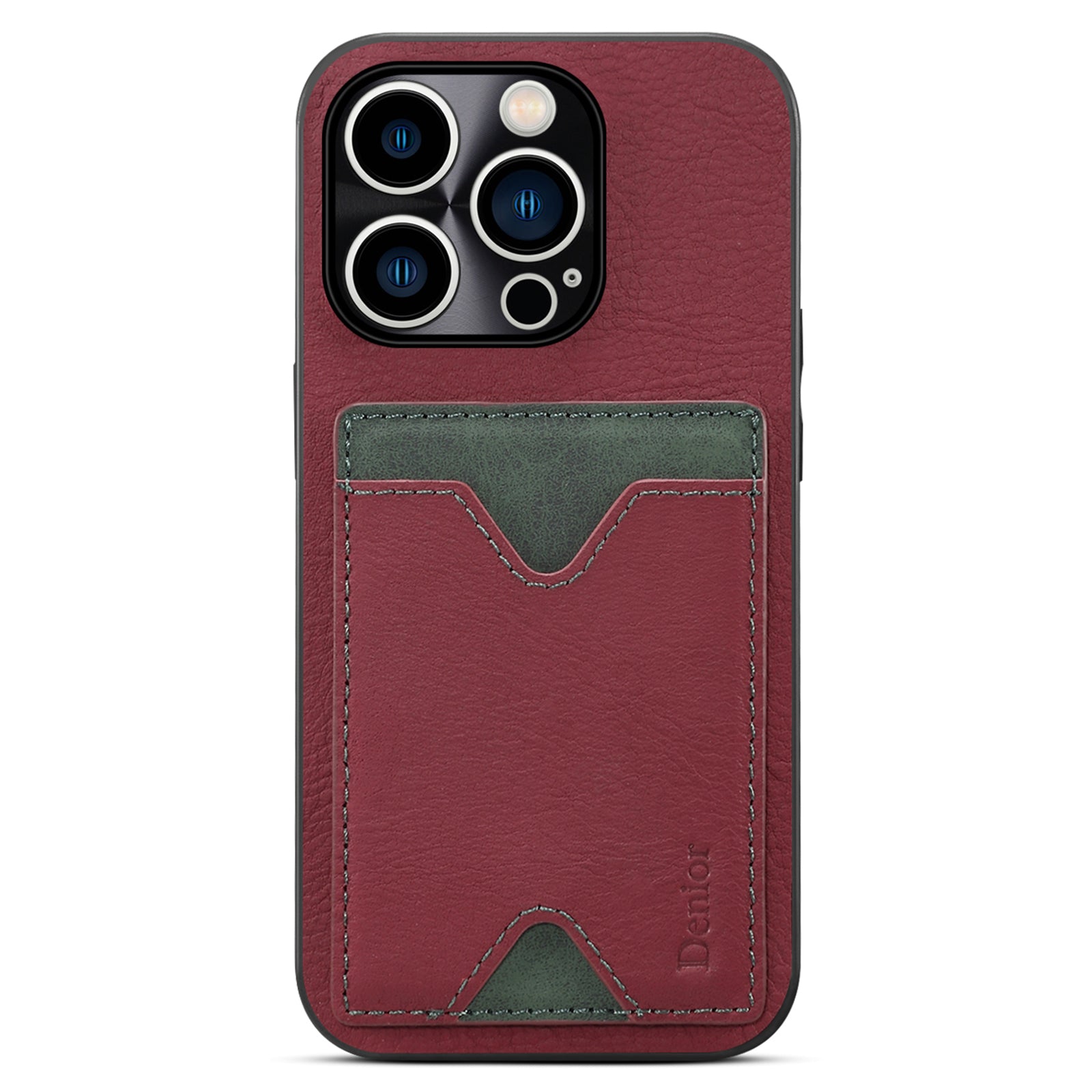 For iPhone 12 Pro Max 6.7 inch Cowhide Leather Coated TPU Magnetic Cover Kickstand Card Slot Precise Cutout Protective Phone Case - Brown