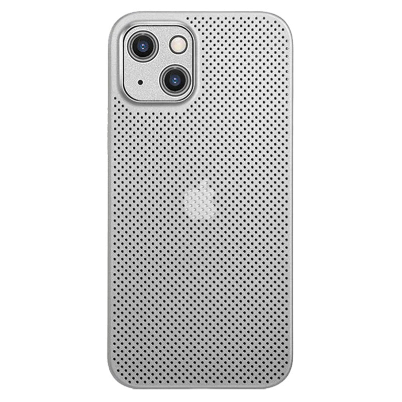 Ultra Thin PP Phone Case for iPhone 13 mini 5.4 inch Heat Dissipation Breathable Hollow Hole Mesh Back Cover