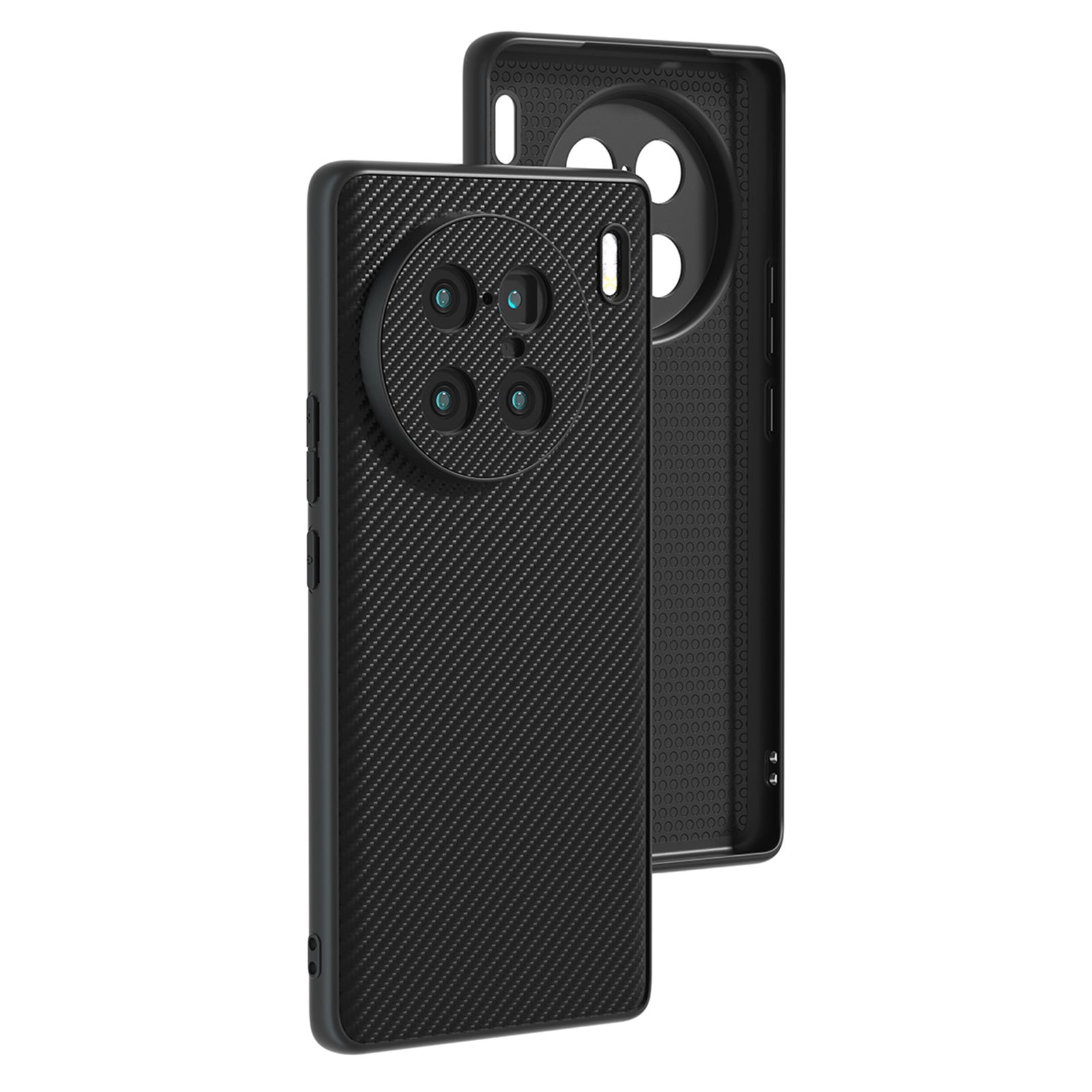 VILI TC Series Cell Phone Cover for vivo X90 5G Textured Leather Coated TPU Drop-proof Slim Phone Case