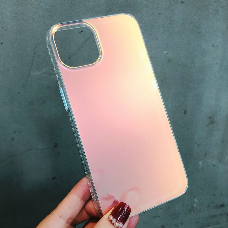 Drop-proof Phone Cover For iPhone 13 Pro 6.1 inch TPU Acrylic Colorful Laser Protective Mobile Phone Case