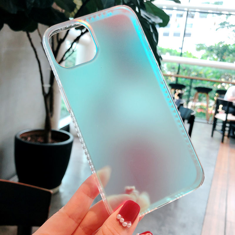 For iPhone 13 6.1 inch Anti-drop Lightweight Mobile Phone Cover TPU Acrylic Colorful Laser Anti-wear Phone Case