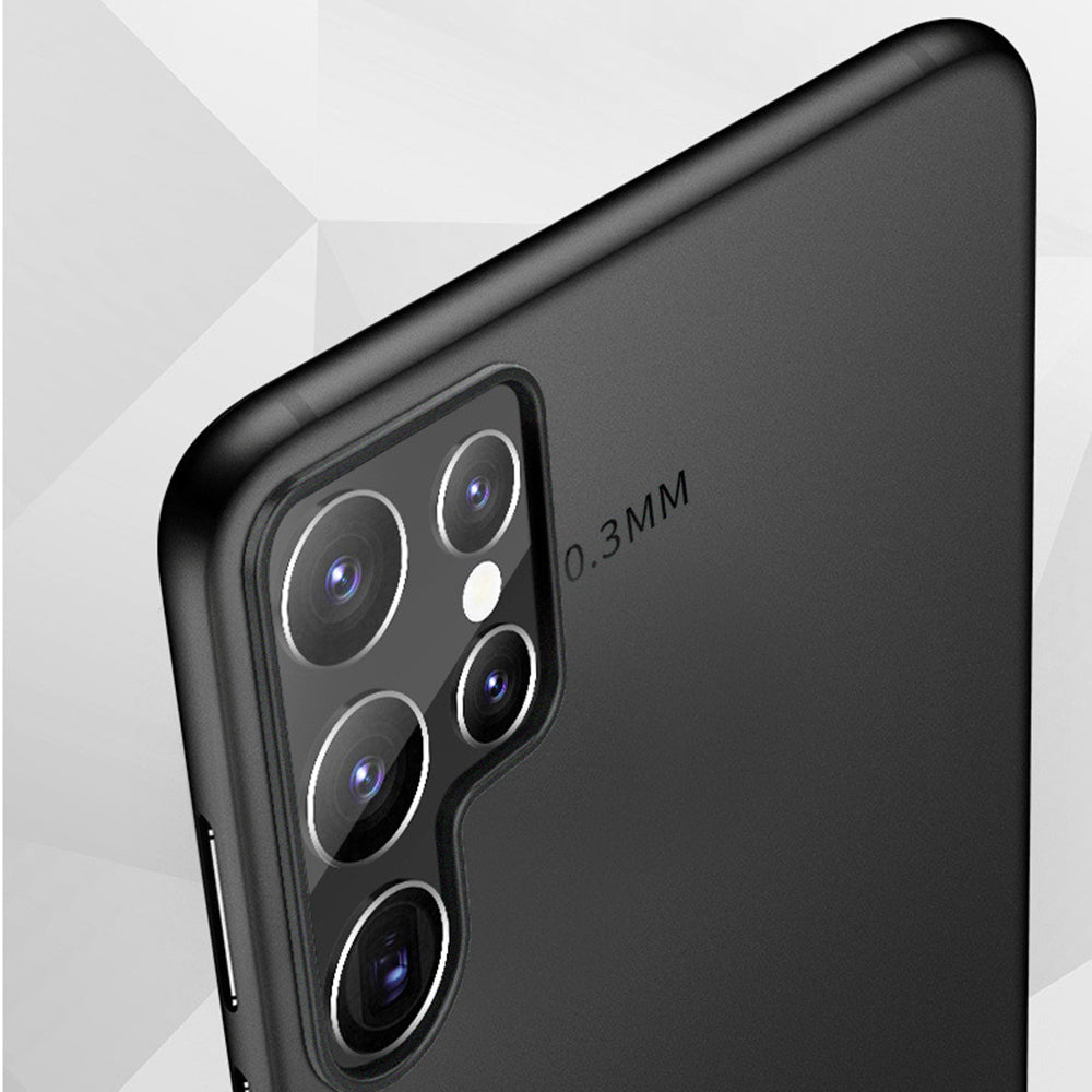 For Samsung Galaxy S21 Ultra 5G Anti-fingerprint Matte Phone Cover Ultra Thin PP Phone Case - Transparent Black