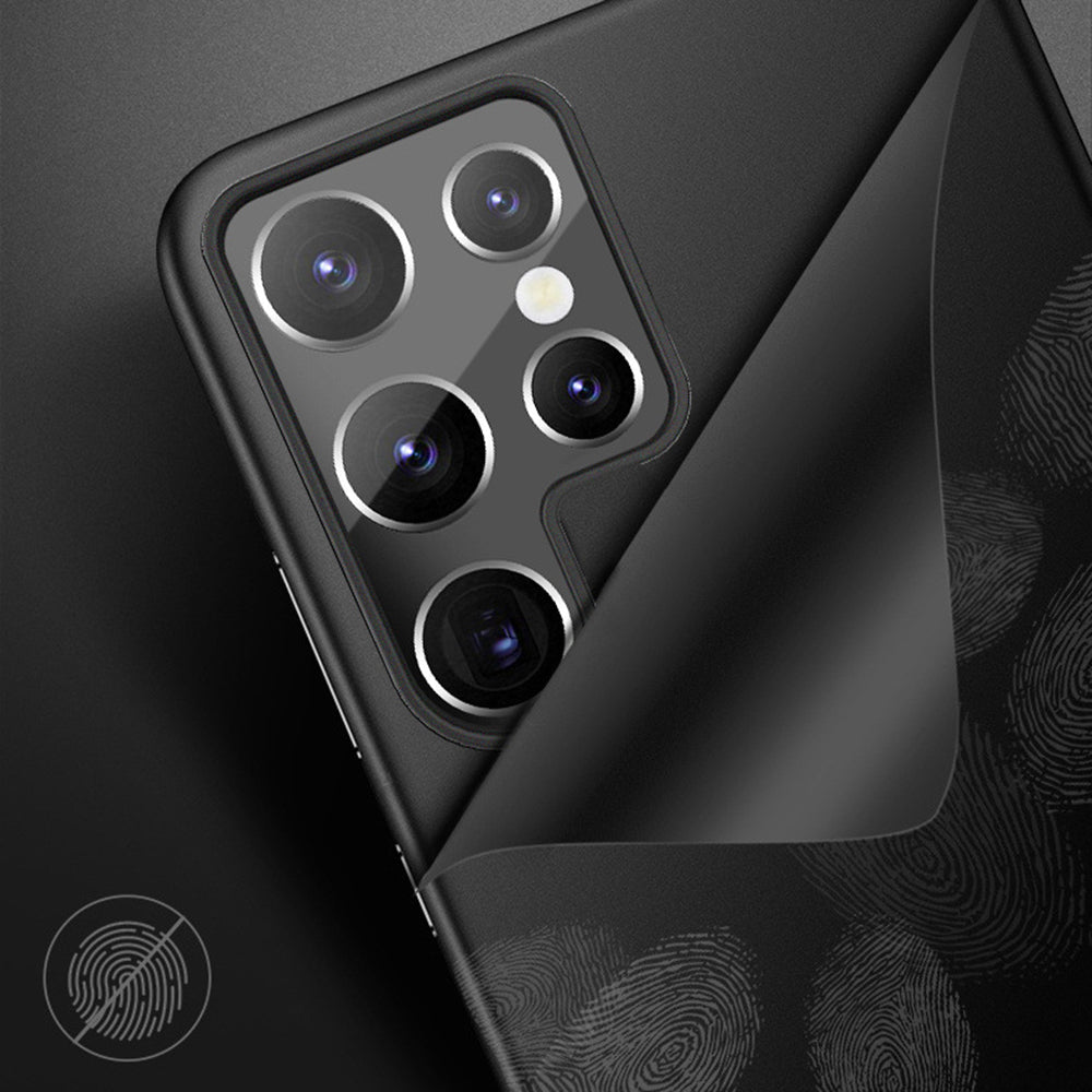 For Samsung Galaxy S21 Ultra 5G Anti-fingerprint Matte Phone Cover Ultra Thin PP Phone Case - Transparent Black