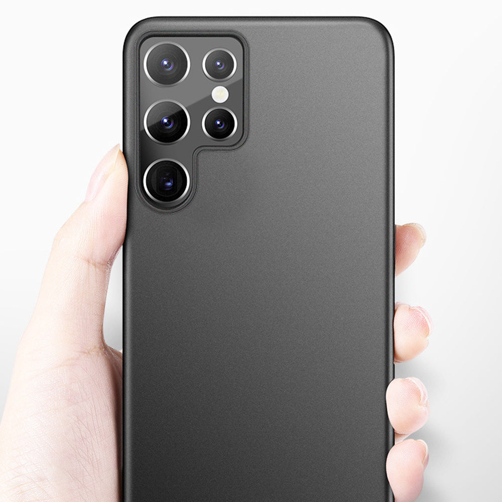 For Samsung Galaxy S21 Ultra 5G Anti-fingerprint Matte Phone Cover Ultra Thin PP Phone Case - Transparent Black