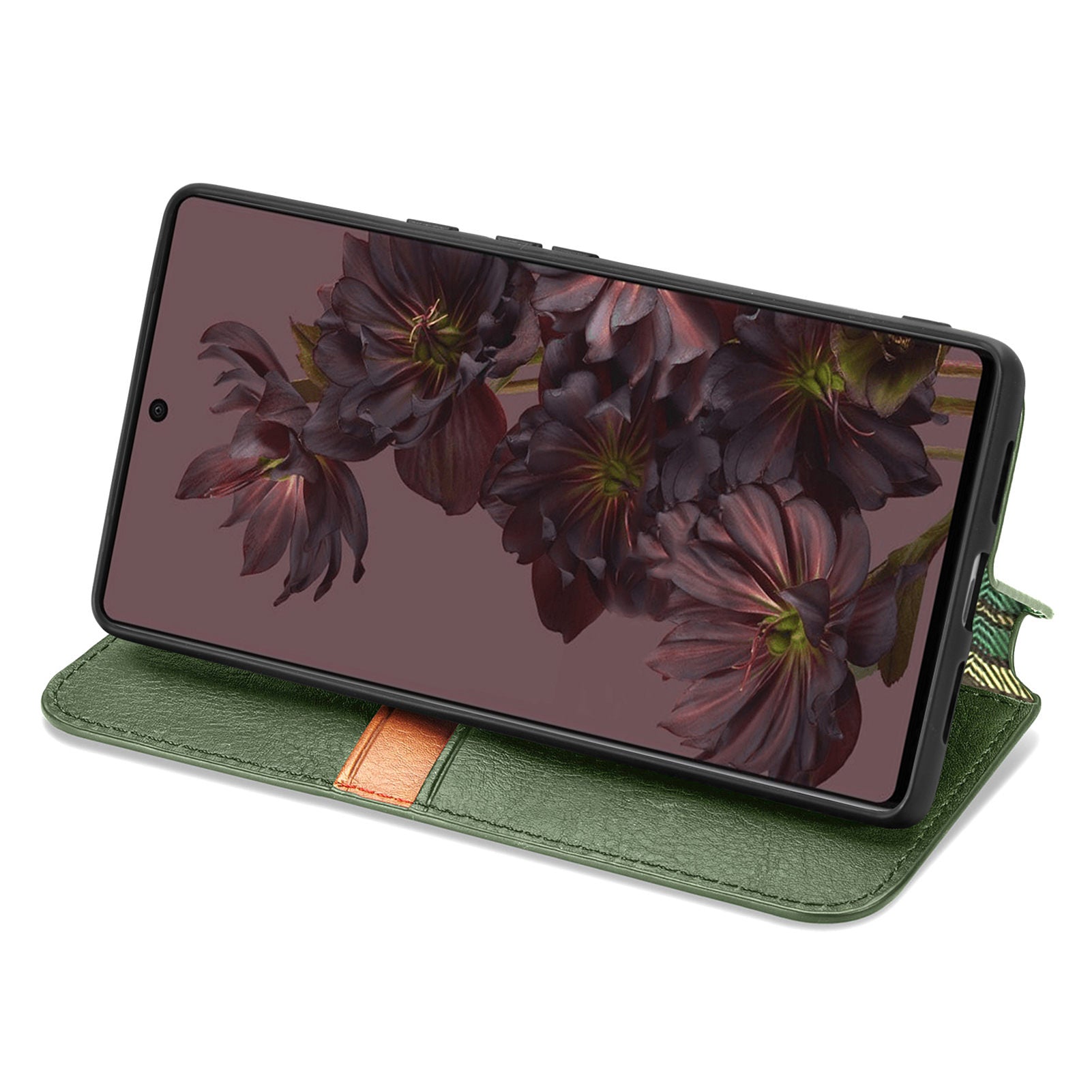 For Google Pixel 7 Pro 5G Full Protection Rhombus Imprinted PU Leather Phone Case Wallet Stand Magnetic Auto Closing Flip Phone Cover