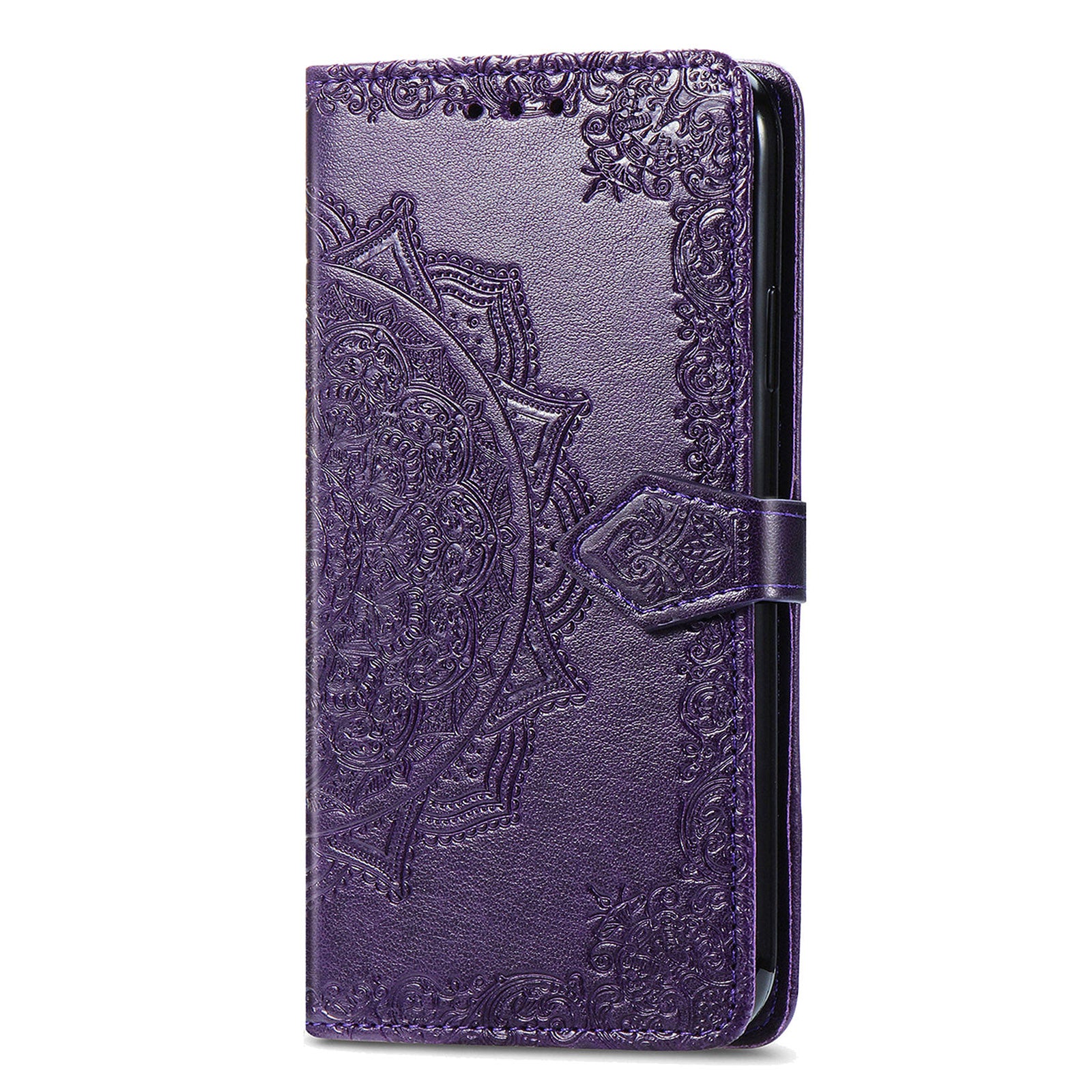 For Motorola Edge 30 Neo 5G Edge 30 Lite 5G Wallet Stand Phone Cover Embossed Mandala Pattern PU Leather Flip Phone Case